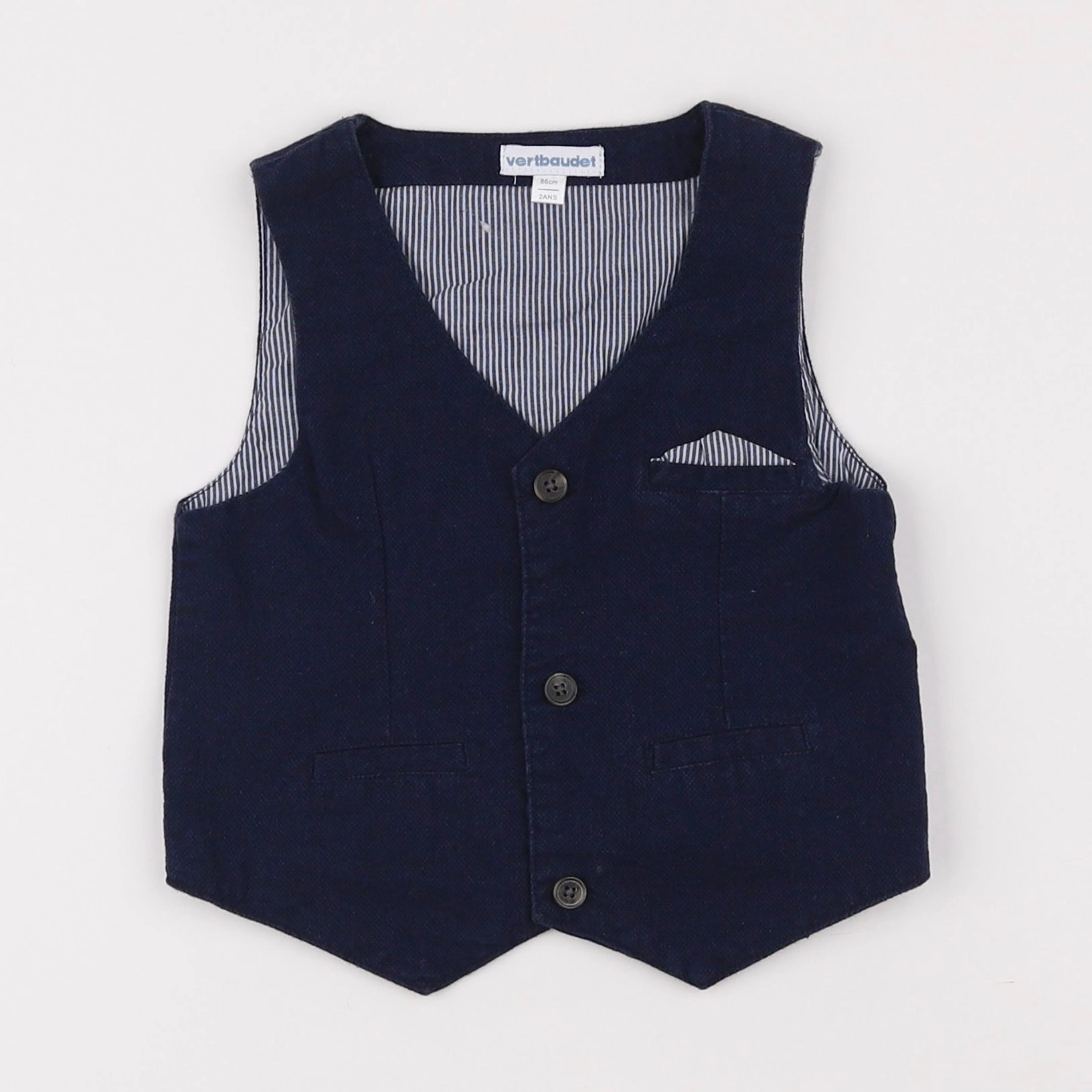 Vertbaudet - gilet bleu - 2 ans