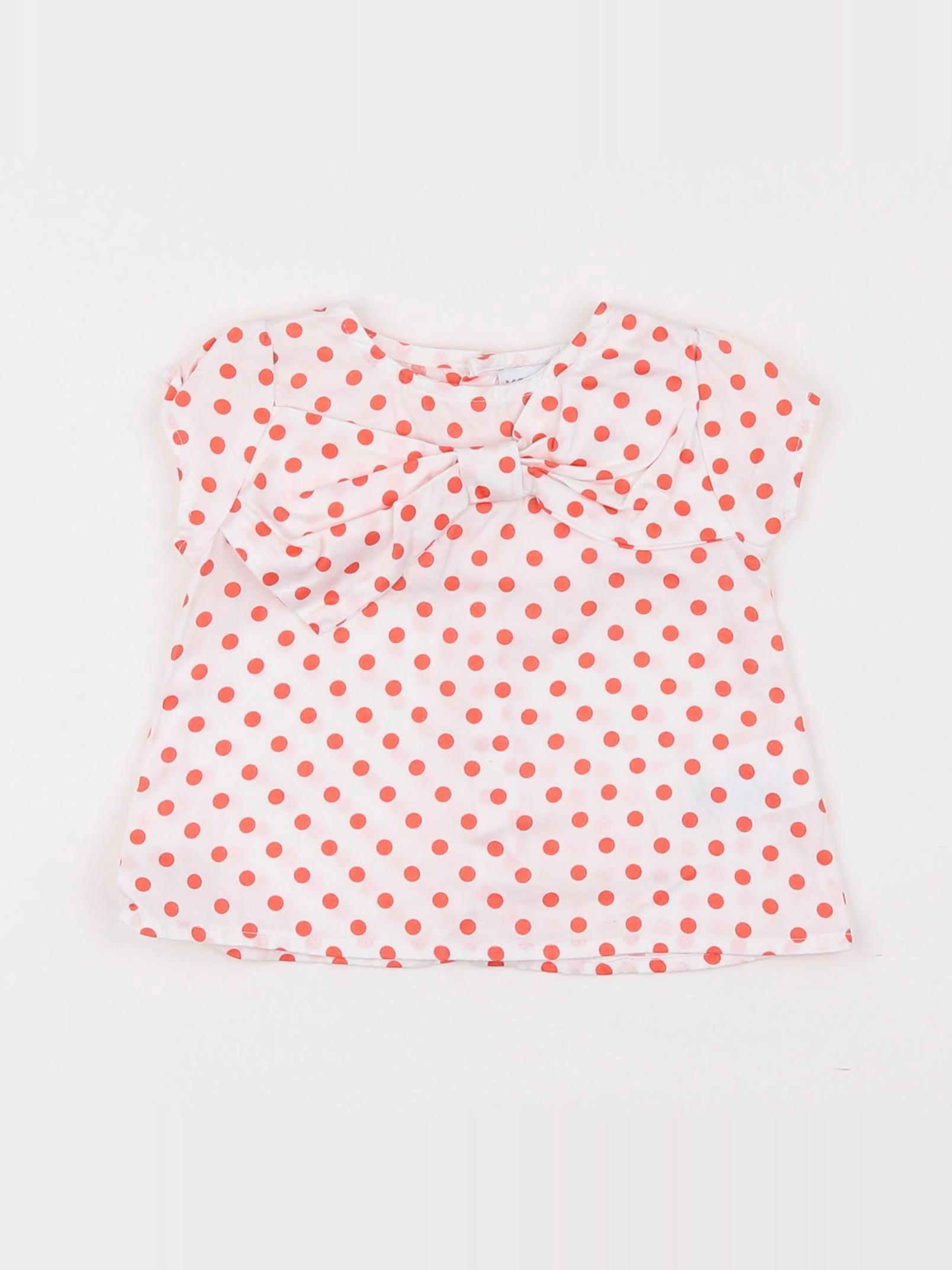 Vertbaudet - blouse blanc, orange - 6 mois