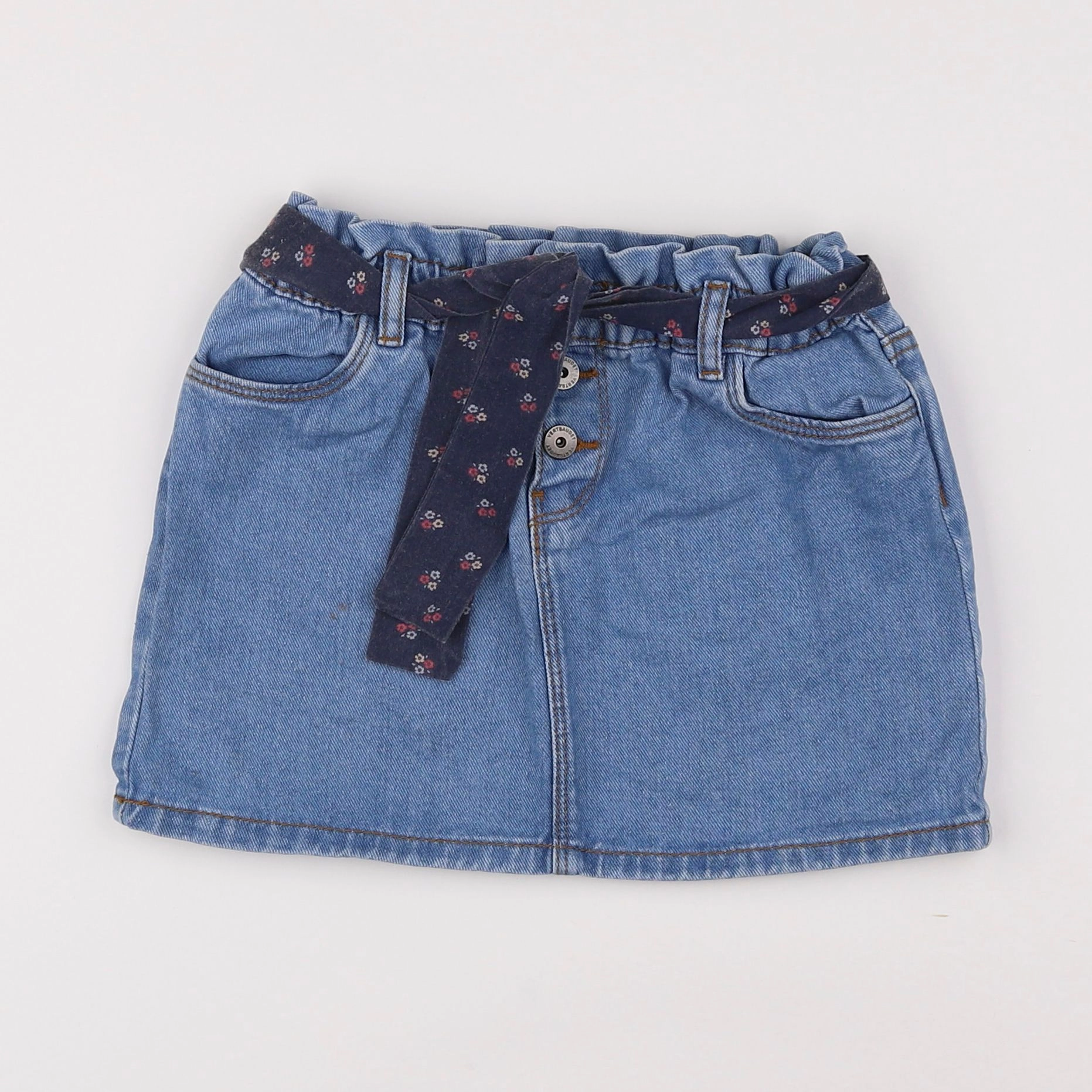 Vertbaudet - jupe bleu - 6 ans