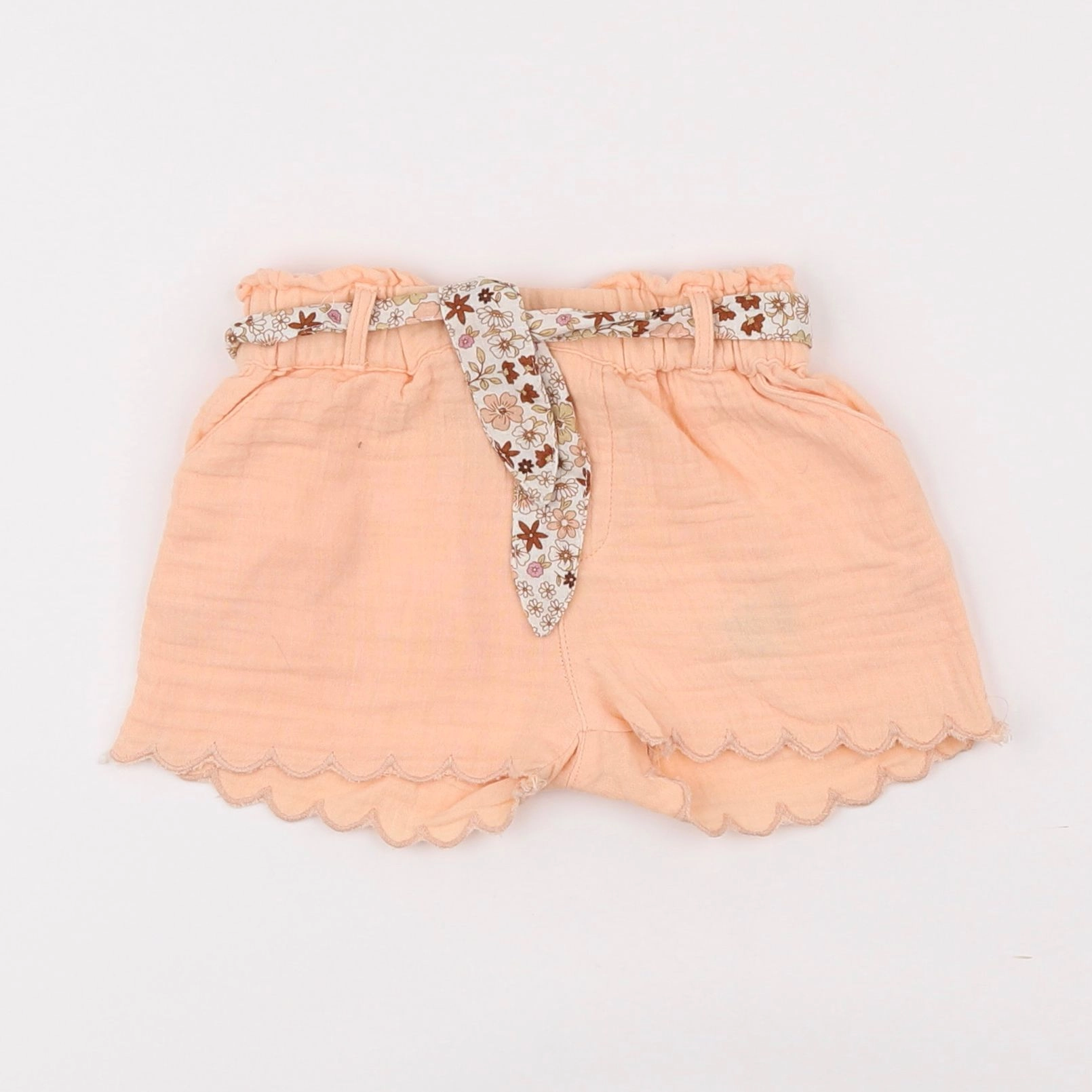 Vertbaudet - short orange - 9 mois