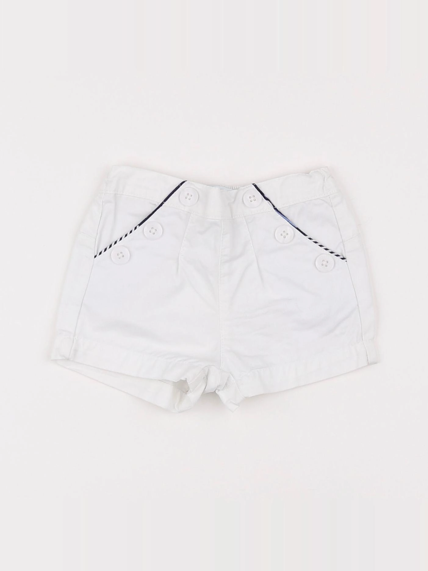 Vertbaudet - short blanc - 6 mois