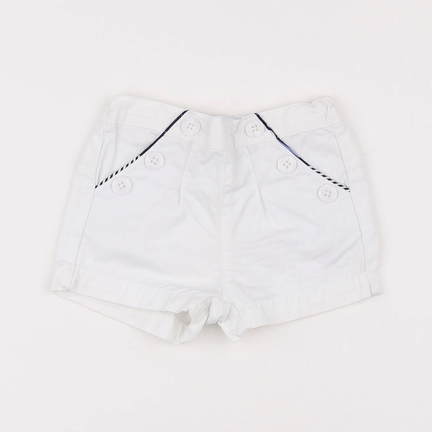 Vertbaudet - short blanc - 6 mois