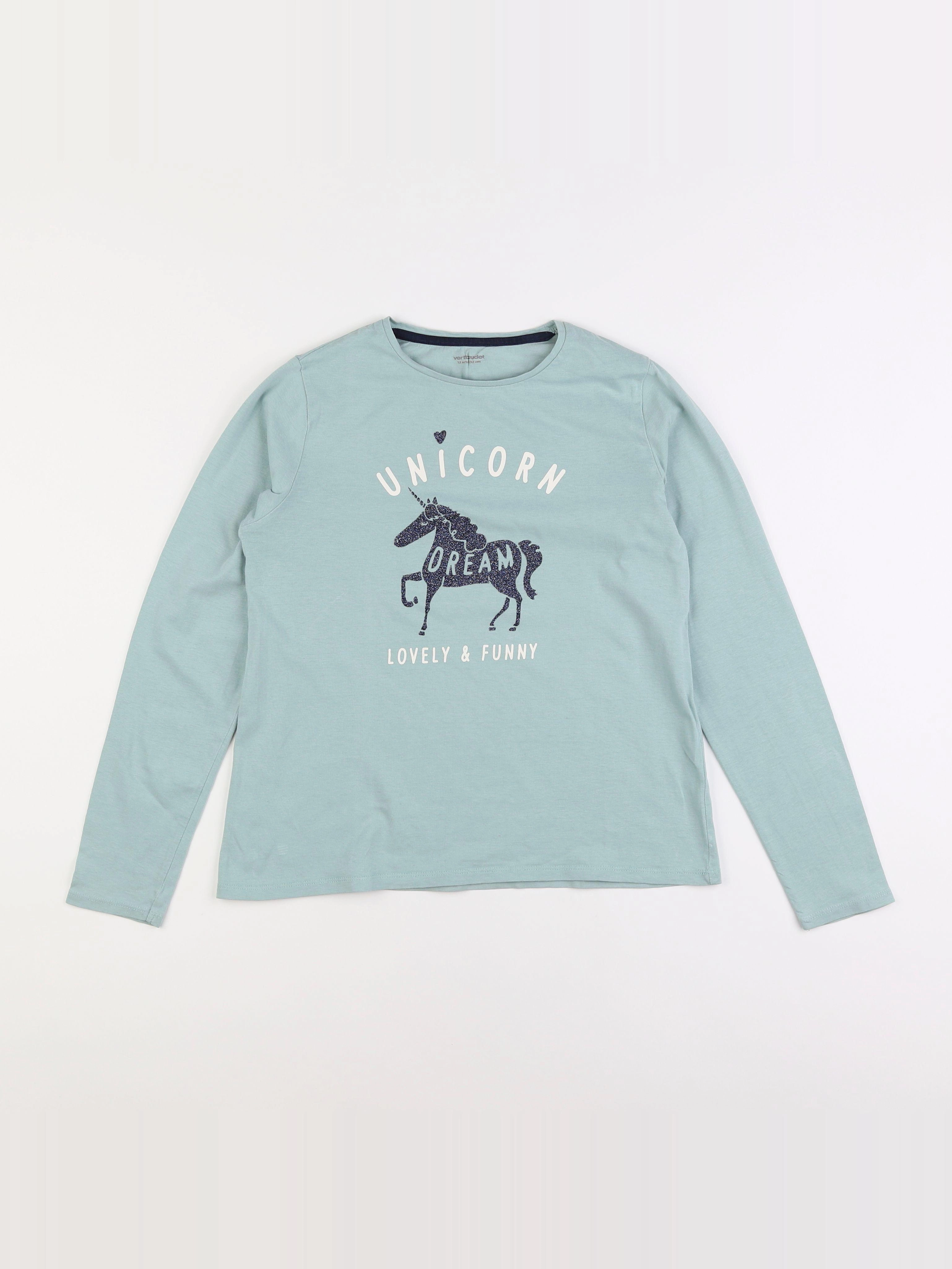 Vertbaudet - tee-shirt bleu - 12 ans