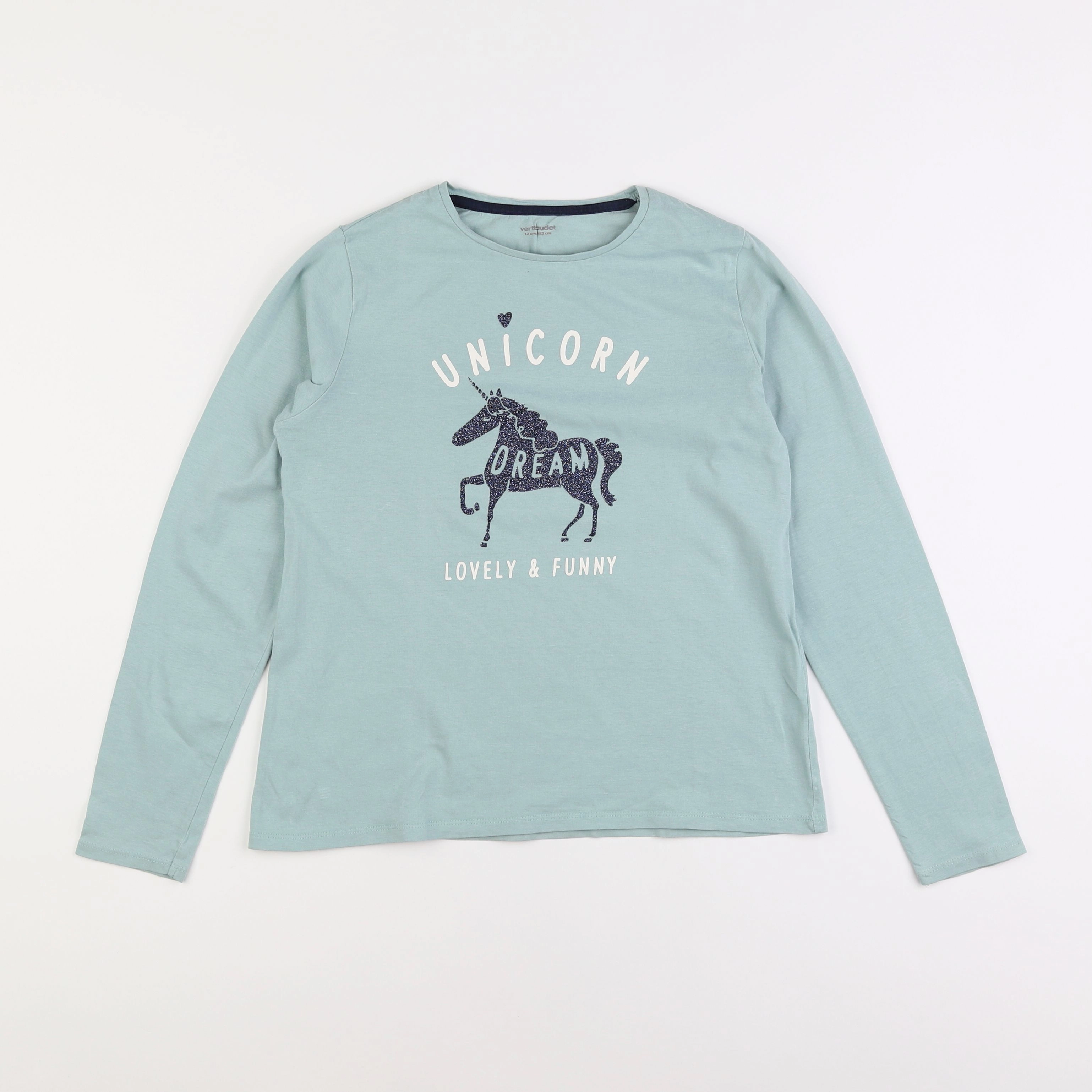 Vertbaudet - tee-shirt bleu - 12 ans