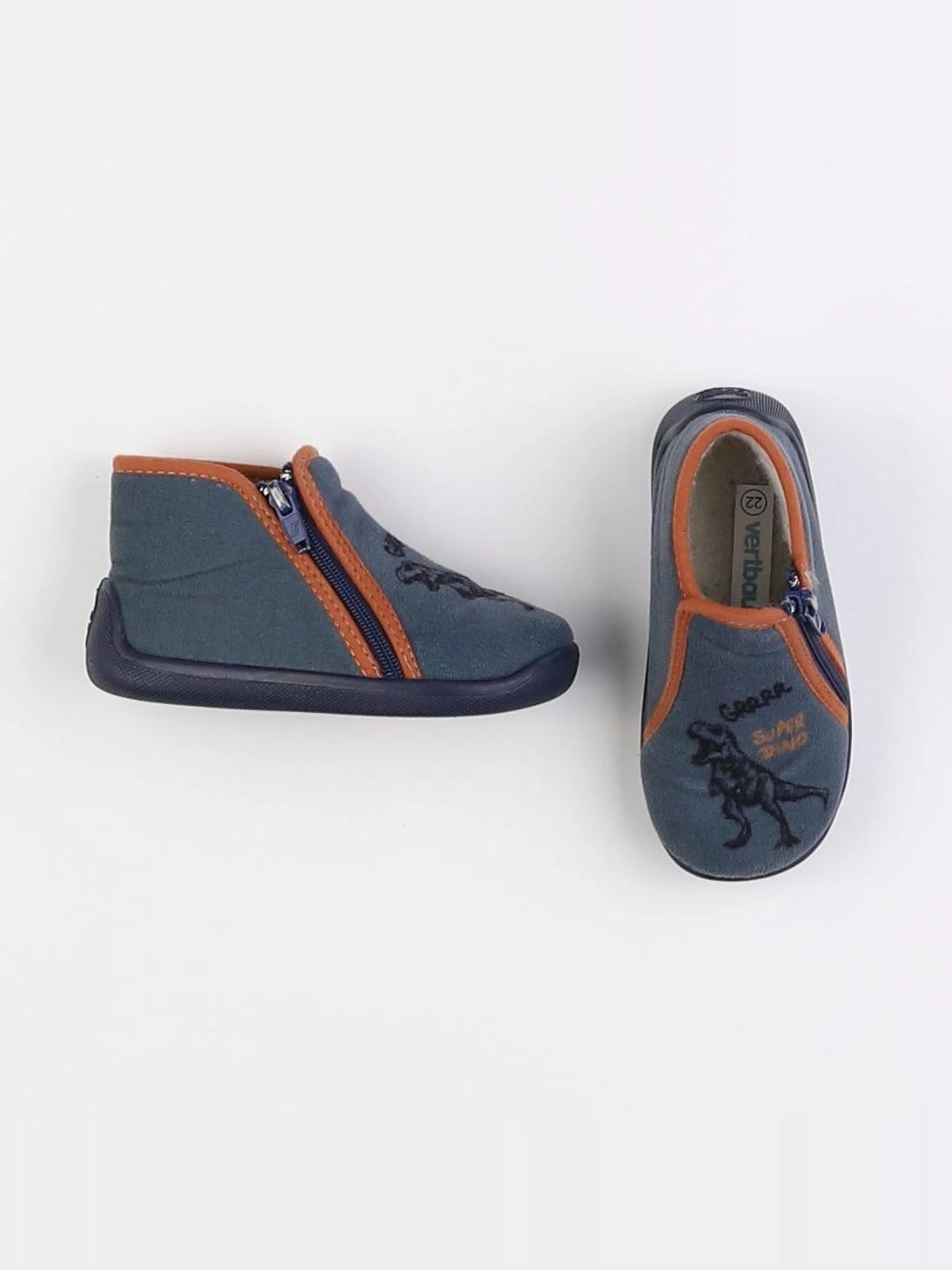 Vertbaudet - chaussons gris - pointure 22