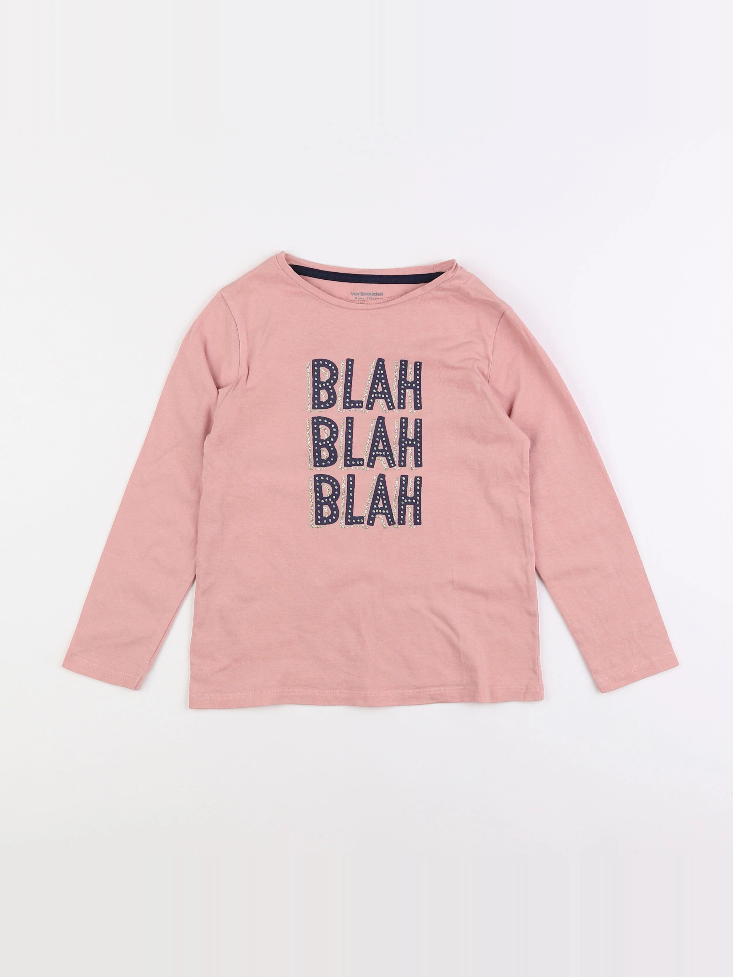 Vertbaudet - tee-shirt rose - 6 ans