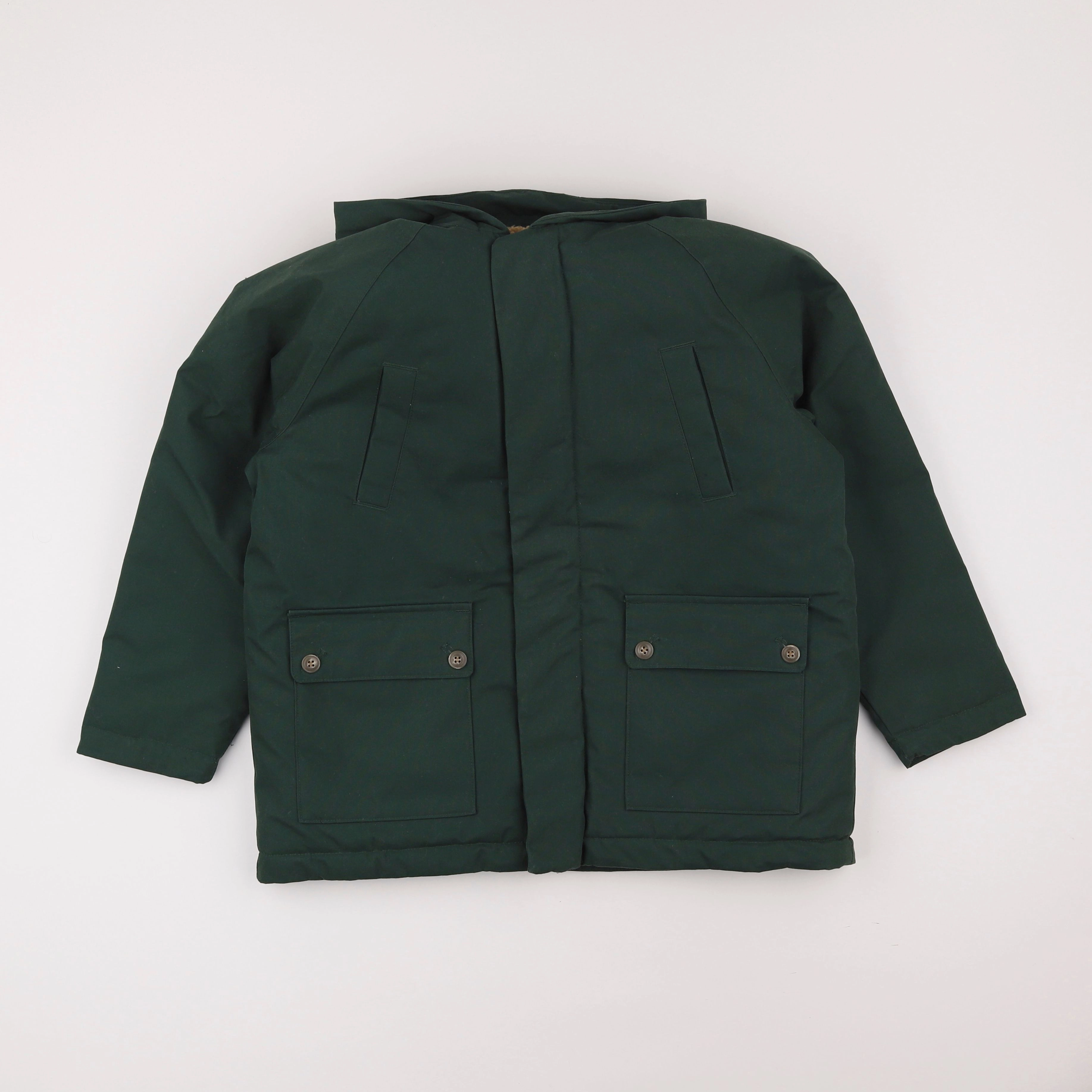 Petit Bateau - parka vert - 10 ans