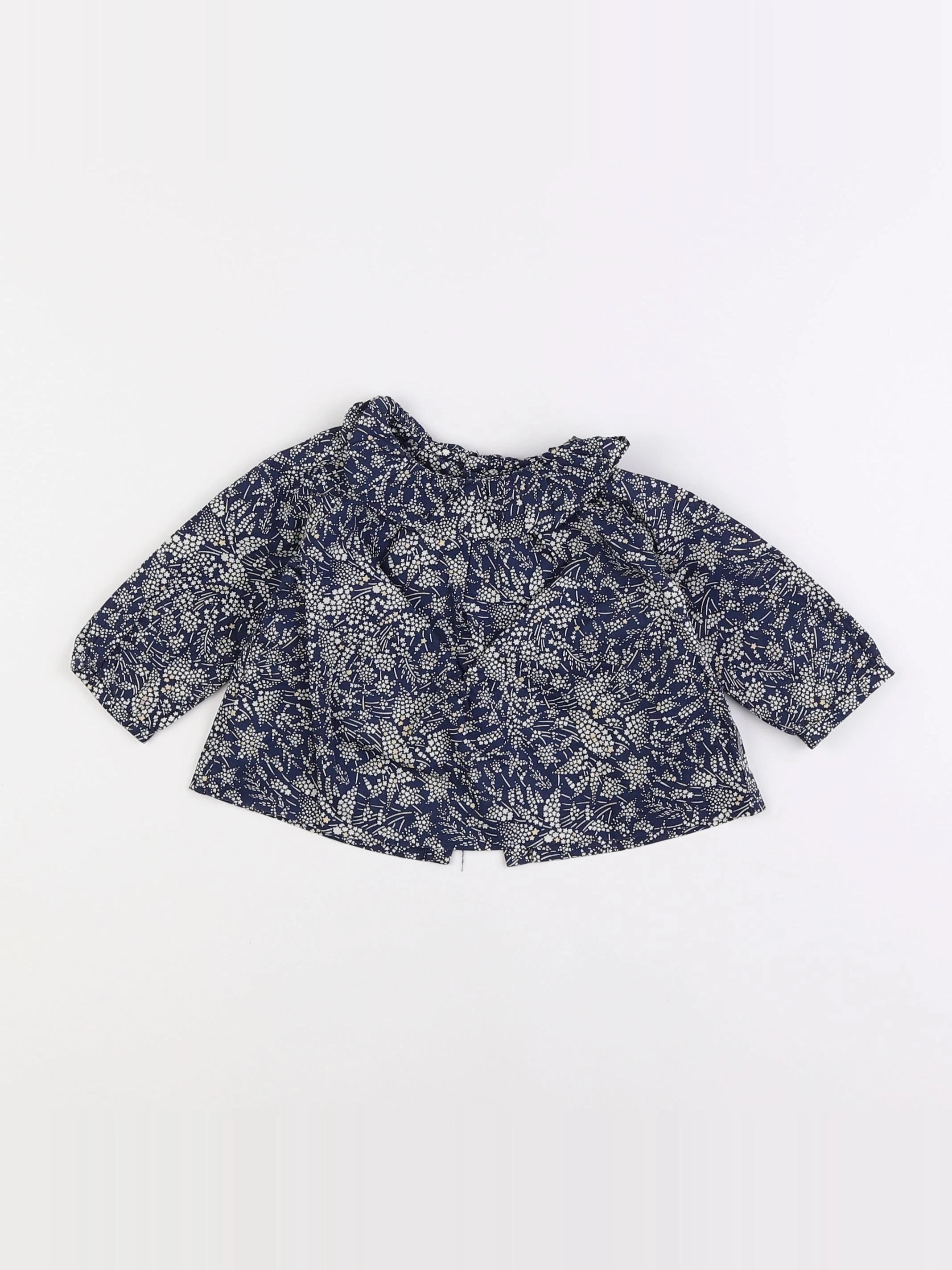 Jacadi - blouse liberty bleu - 6 mois