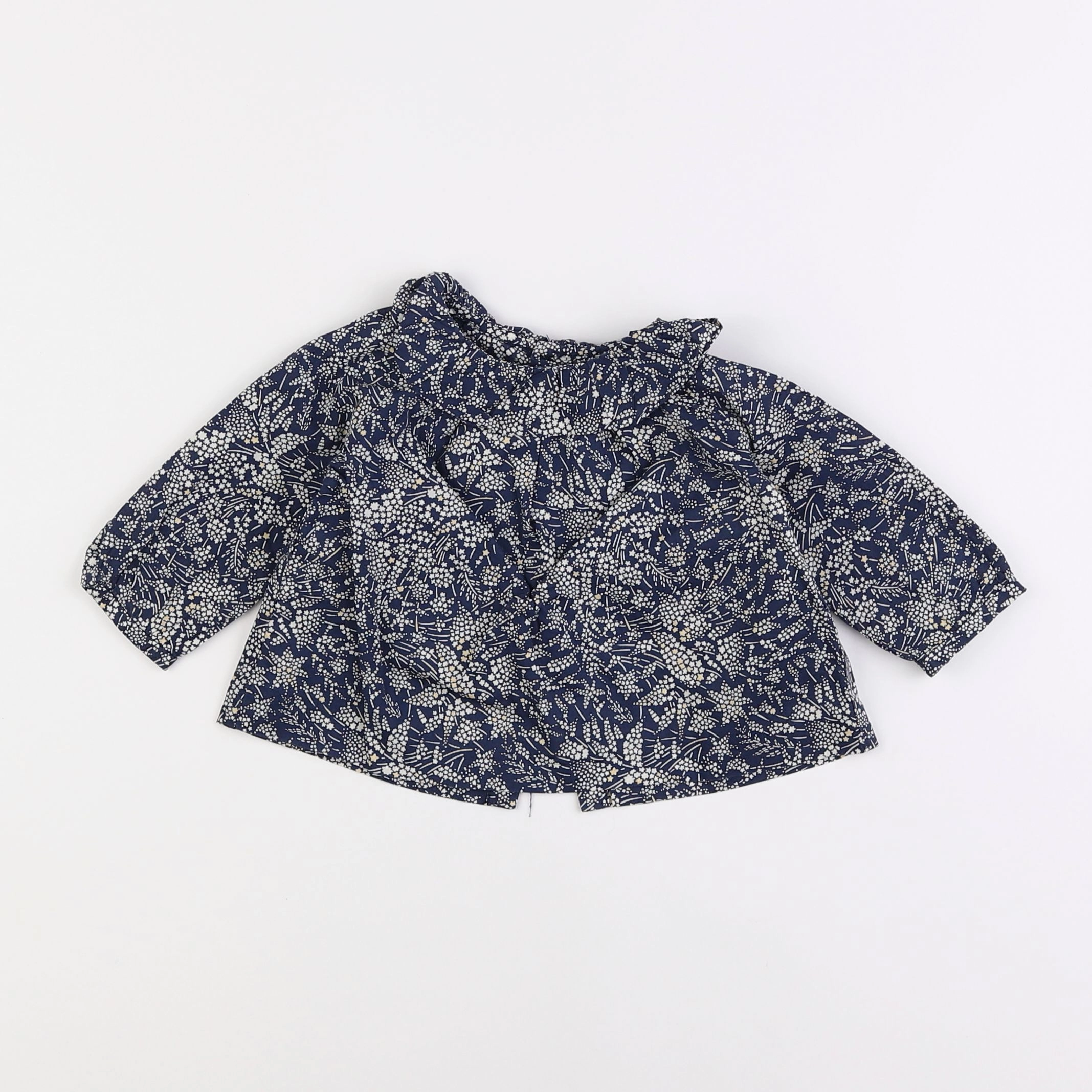 Jacadi - blouse liberty bleu - 6 mois