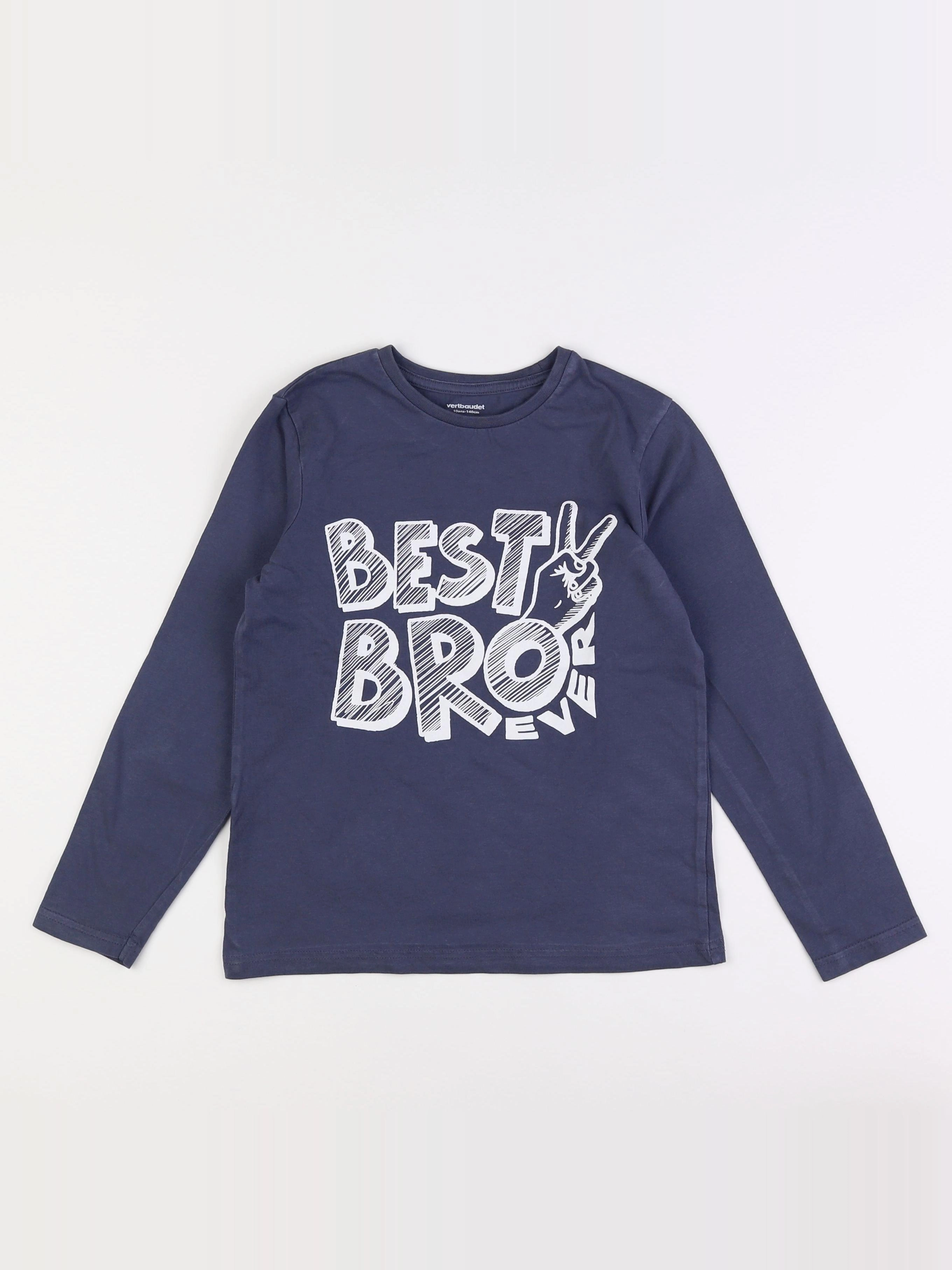 Vertbaudet - tee-shirt bleu - 10 ans