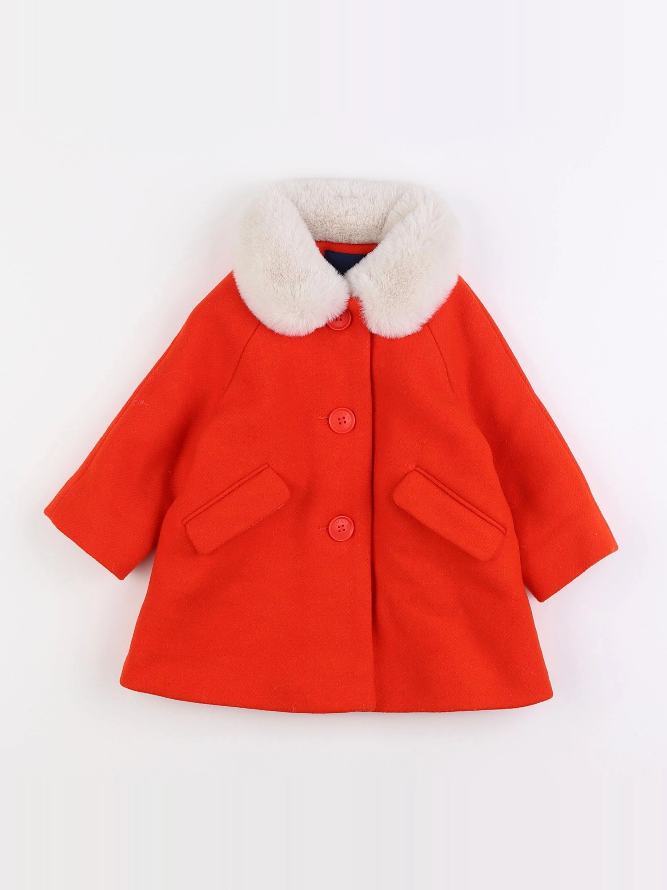 Jacadi - manteau orange - 12 mois