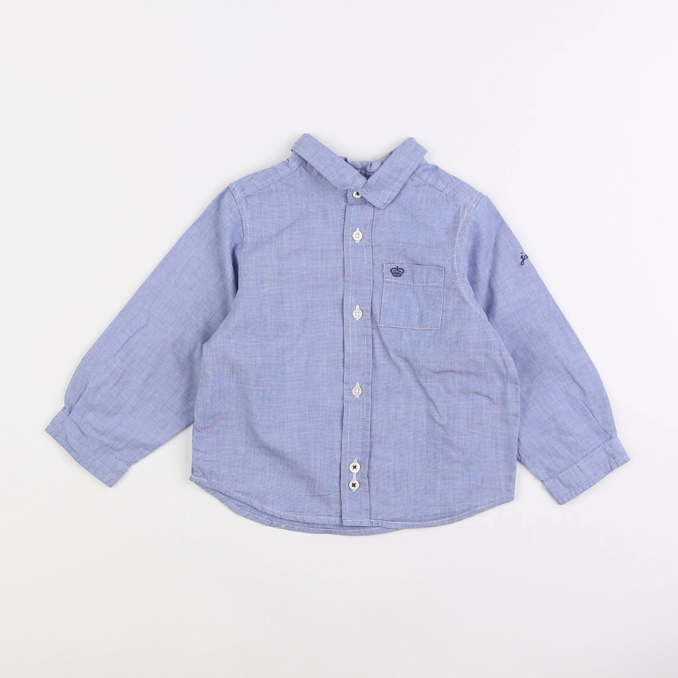 Jacadi - chemise bleu - 18 mois
