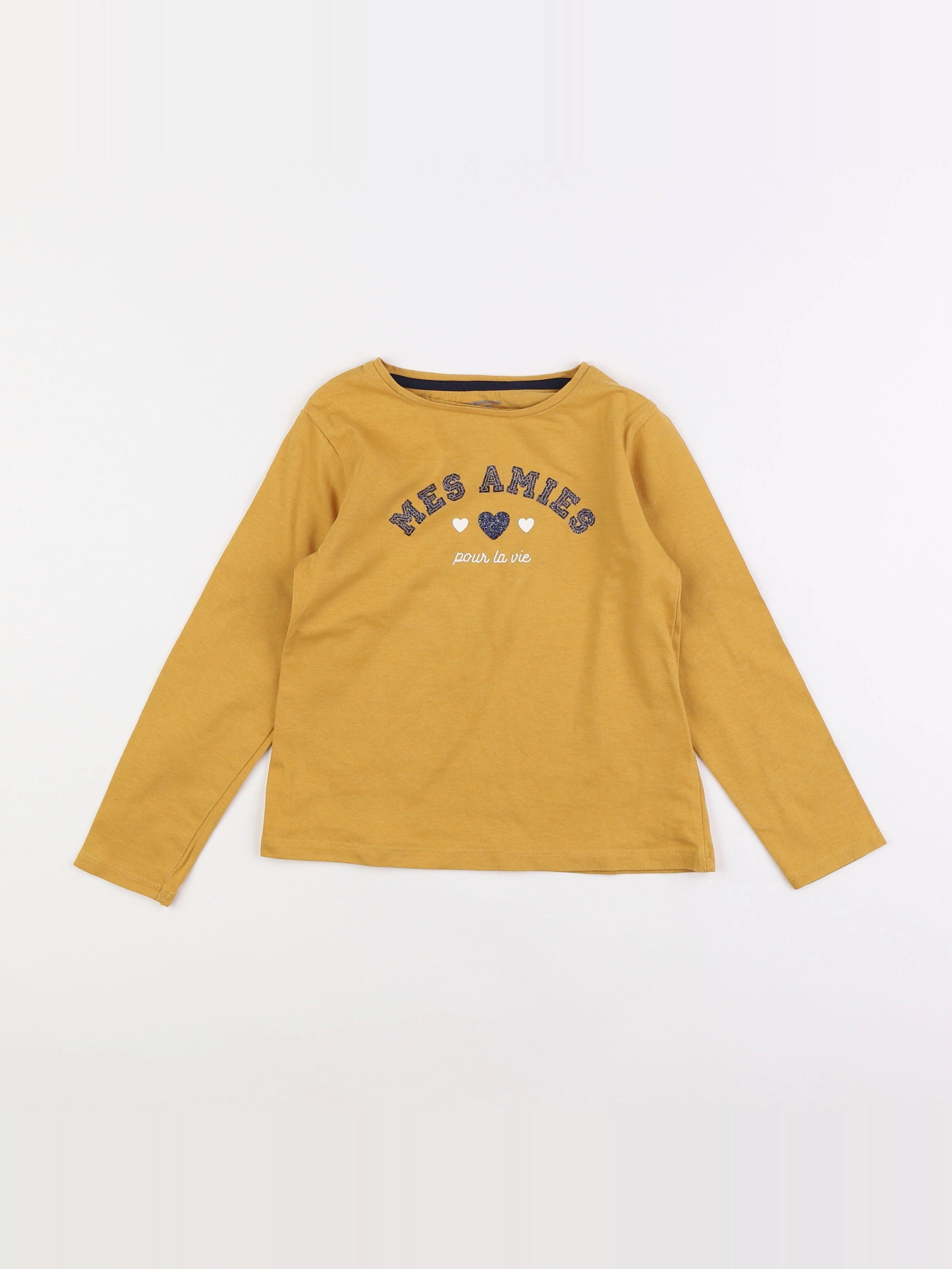 Vertbaudet - tee-shirt jaune - 6 ans