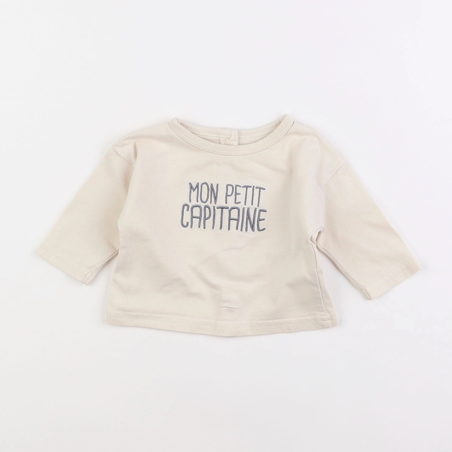 Vertbaudet - tee-shirt beige - 3 mois
