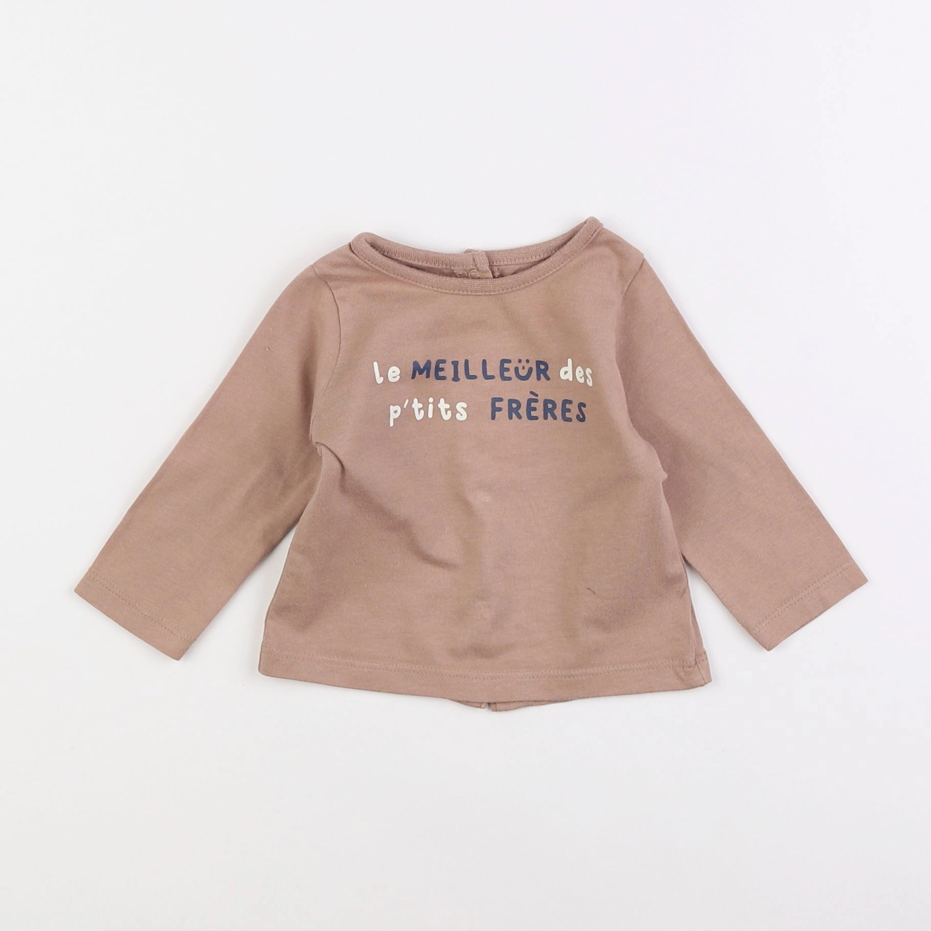 Vertbaudet - tee-shirt marron - 3 mois