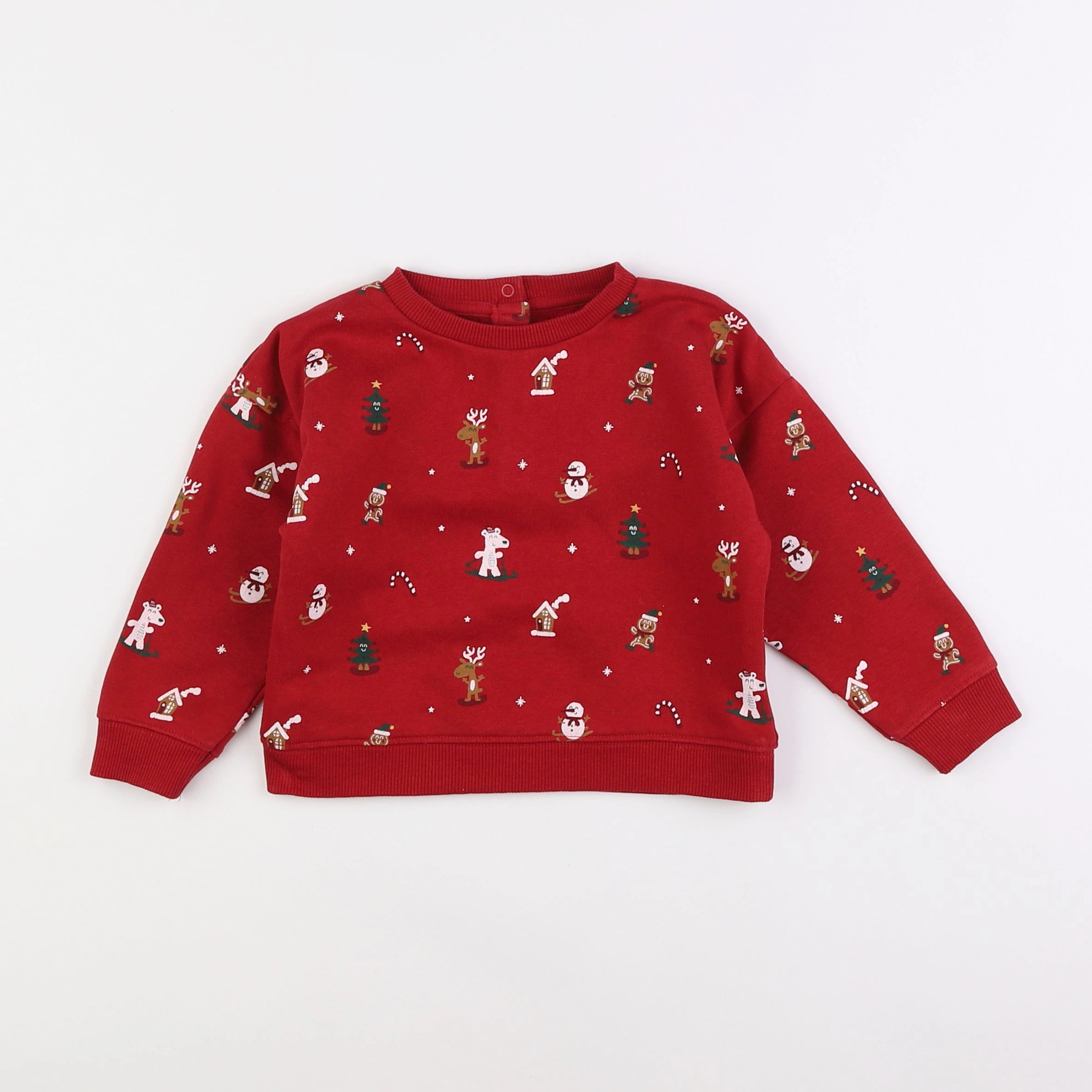 Vertbaudet - sweat rouge - 2 ans