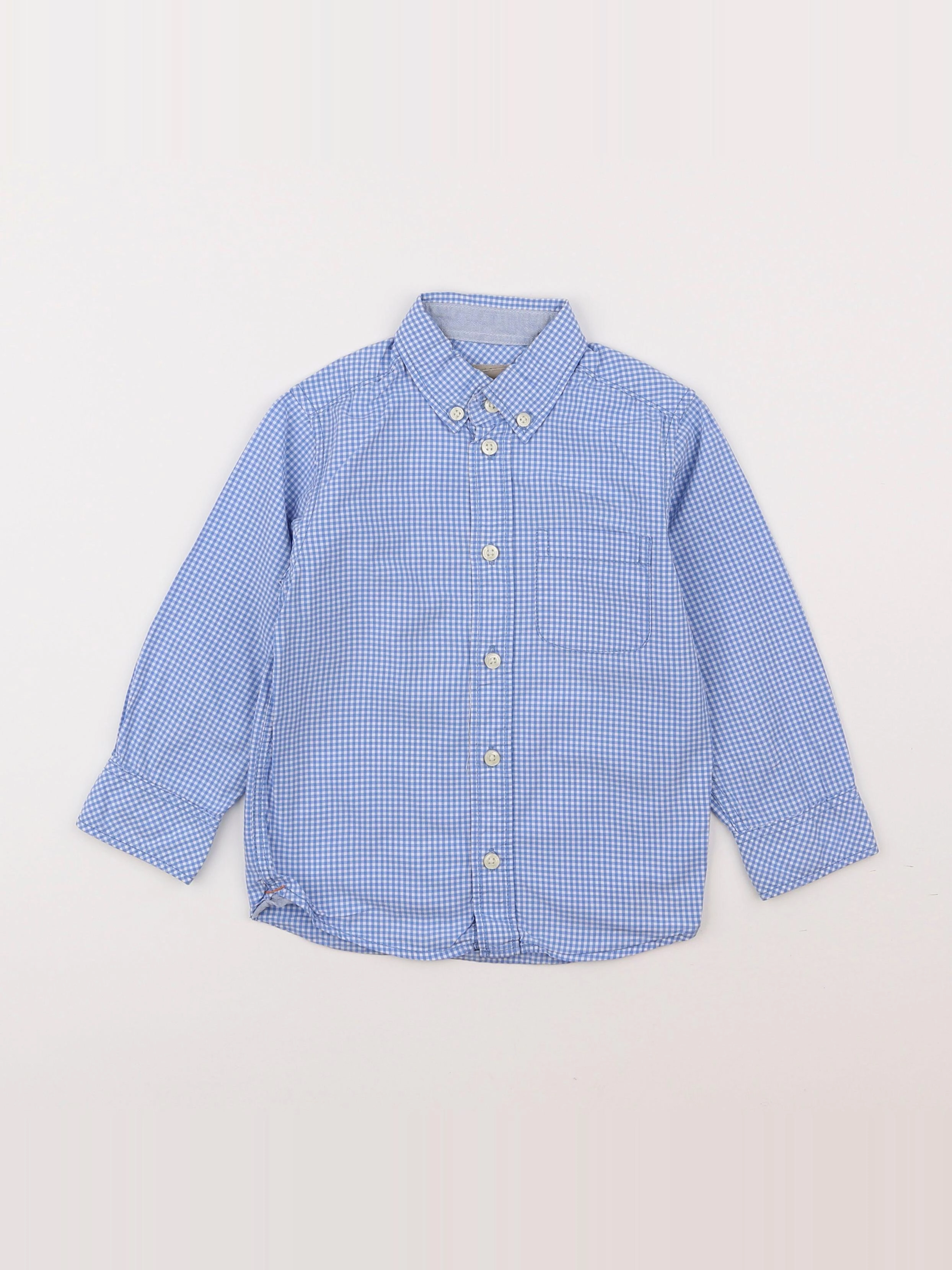 H&M - chemise bleu - 2/3 ans