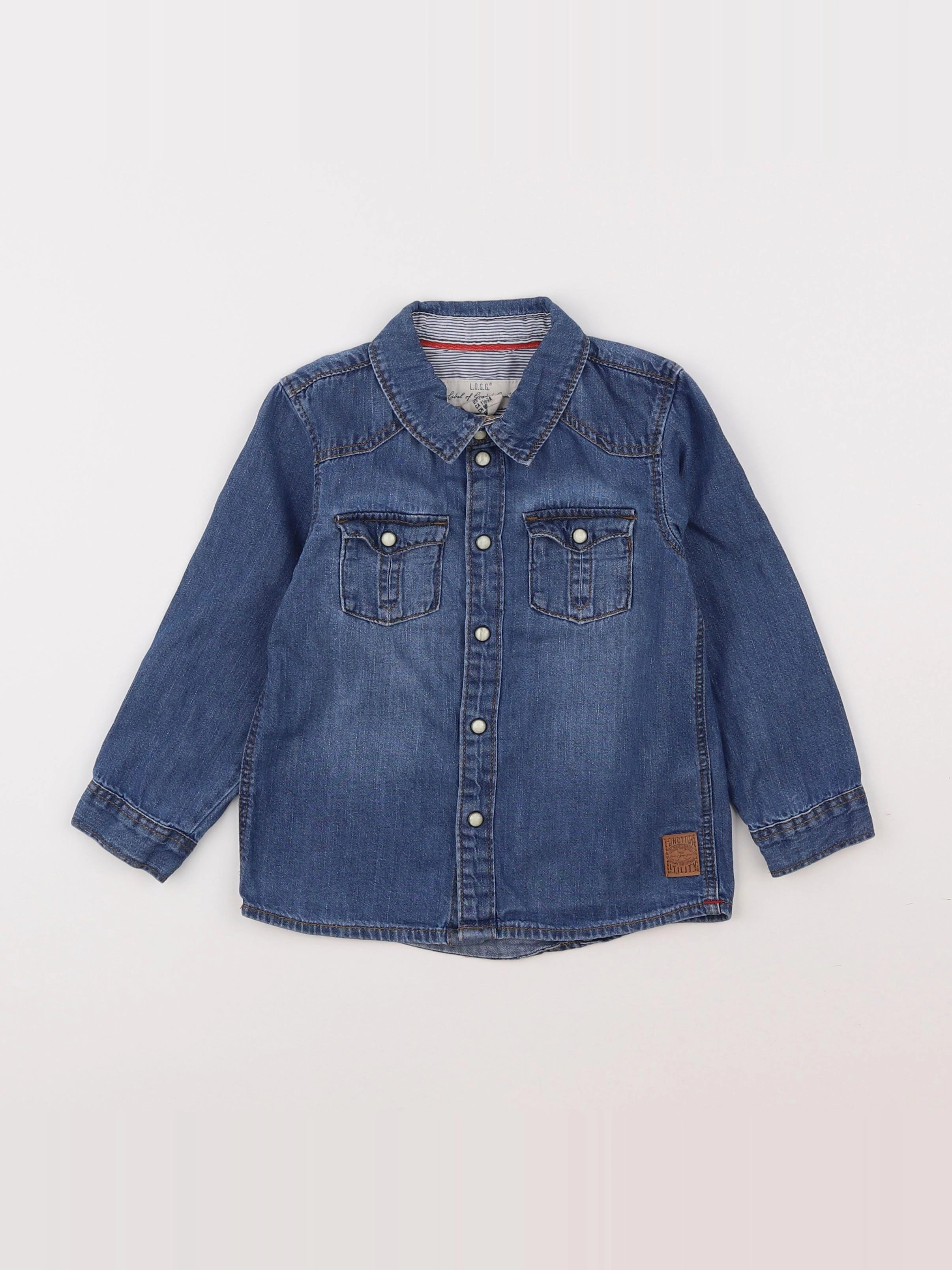 H&M - chemise bleu - 18 mois à 2 ans