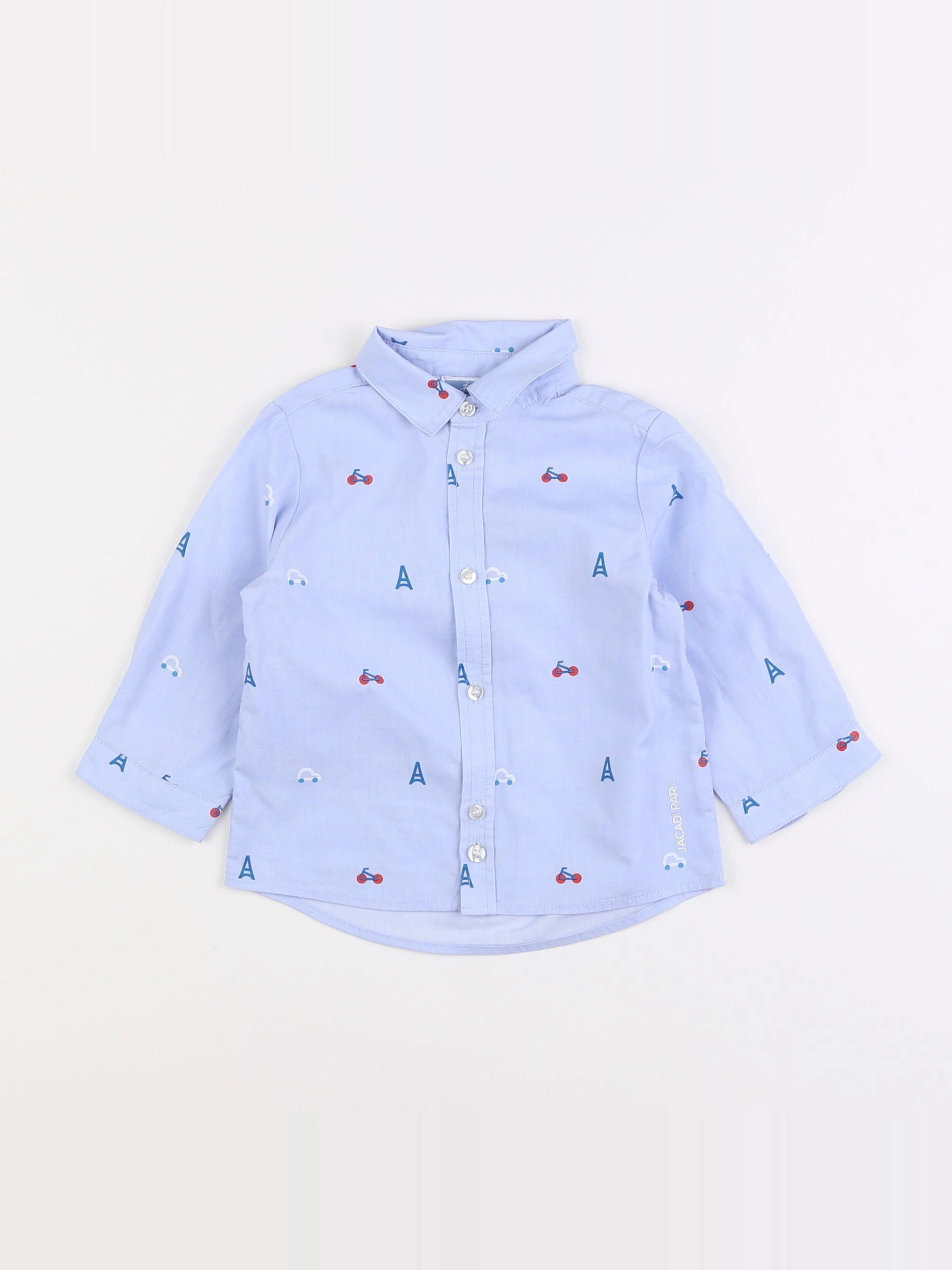 Jacadi - chemise bleu - 12 mois