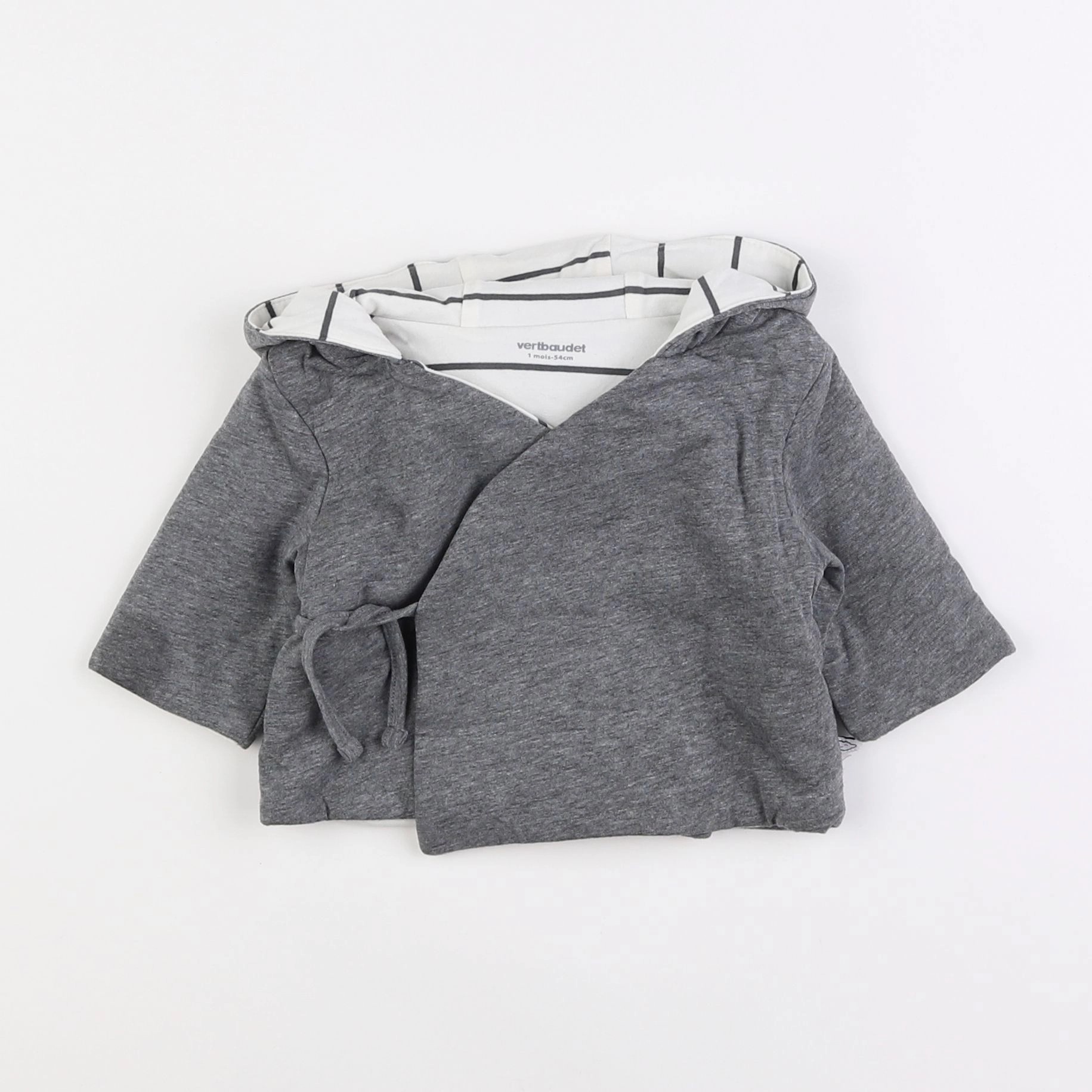 Vertbaudet - sweat gris - 1 mois