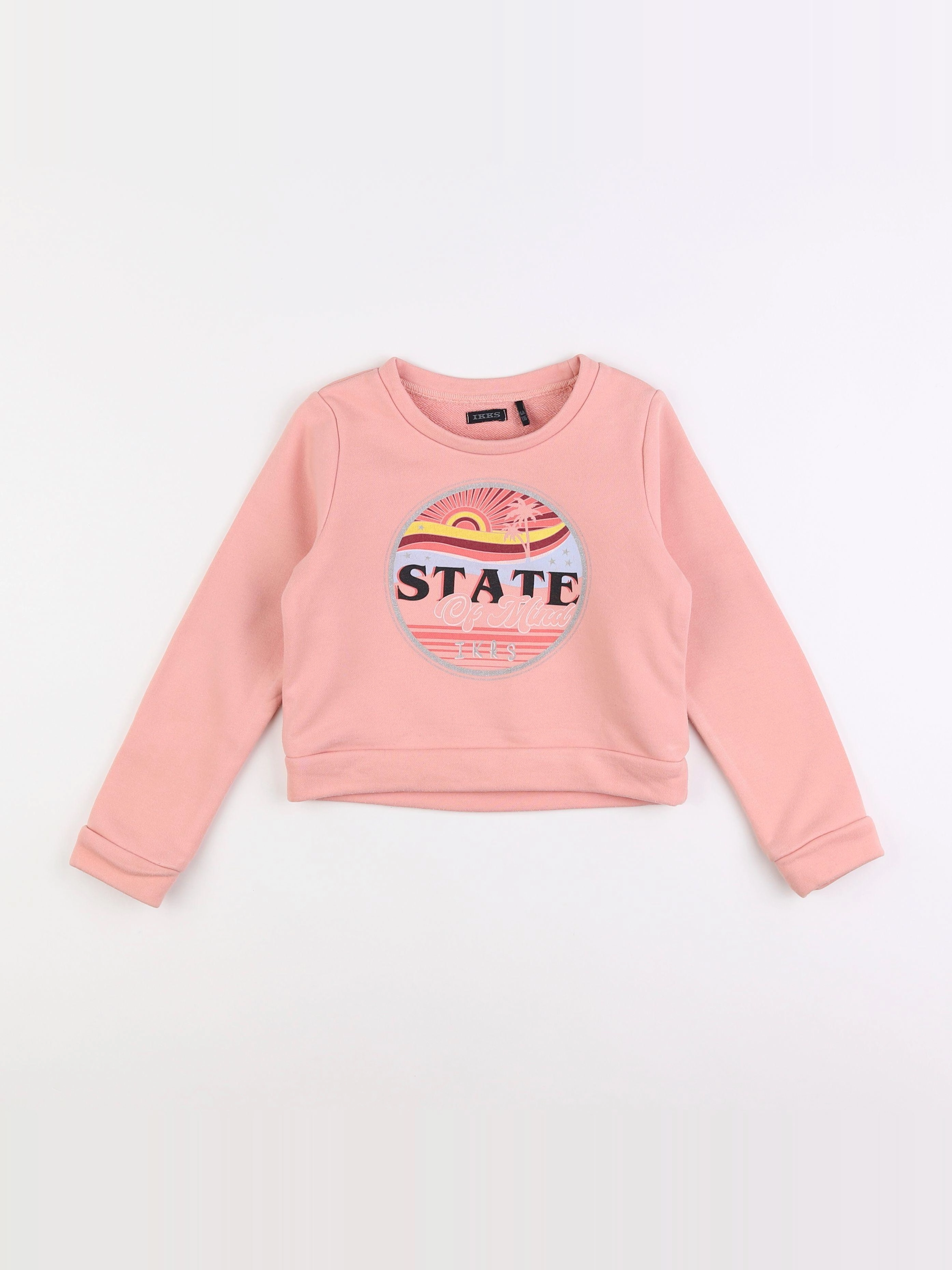 IKKS - sweat rose - 6 ans