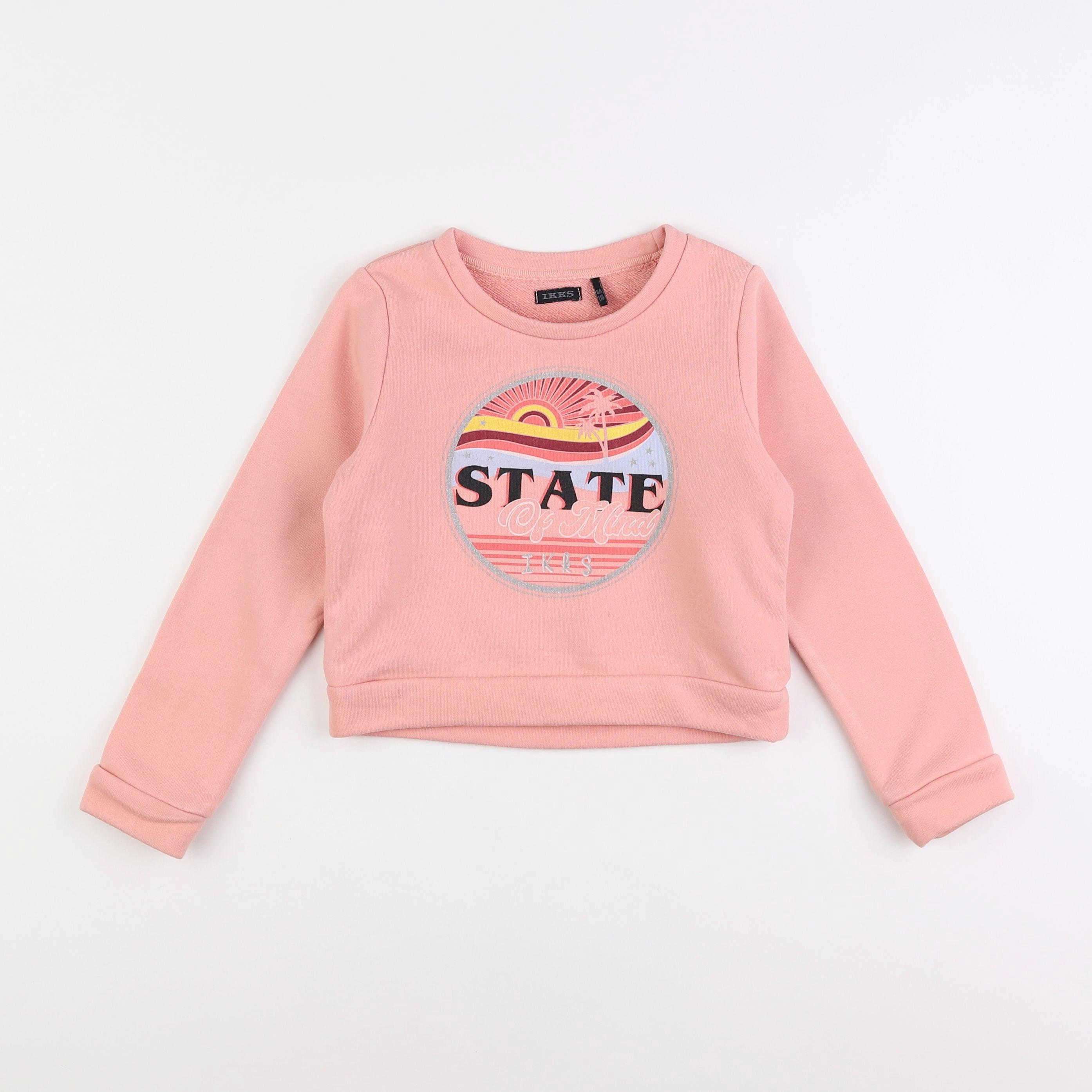 IKKS - sweat rose - 6 ans