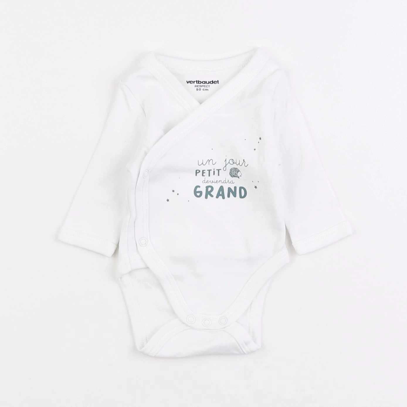 Vertbaudet - body blanc - 0 mois