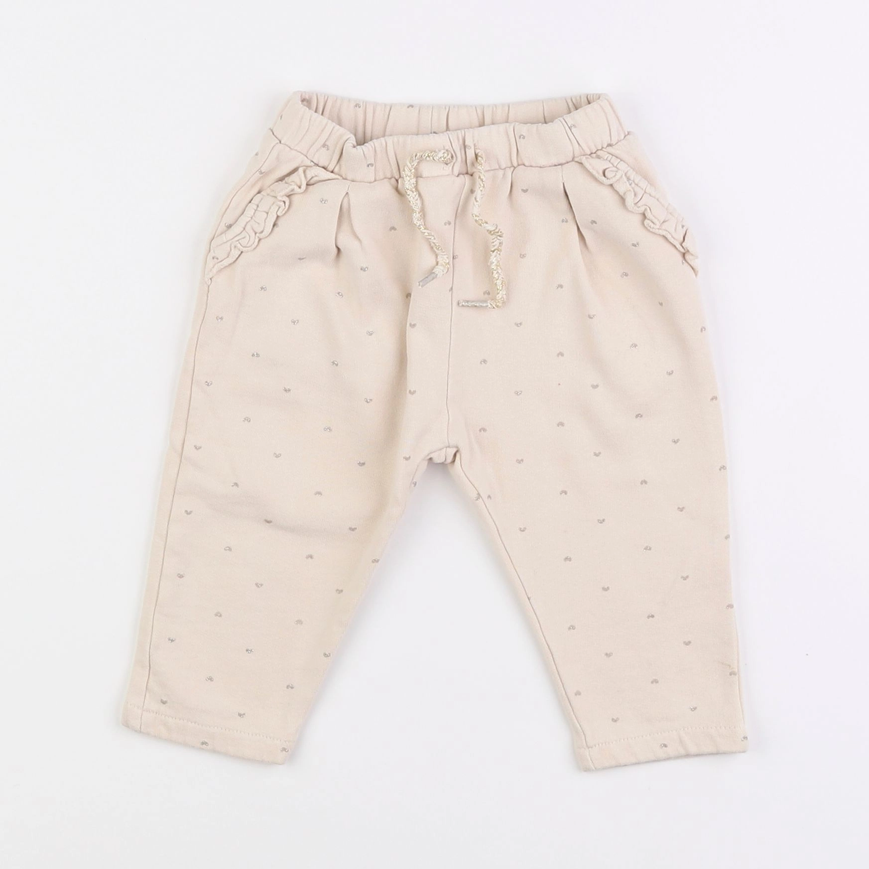 Vertbaudet - pantalon beige - 12 mois