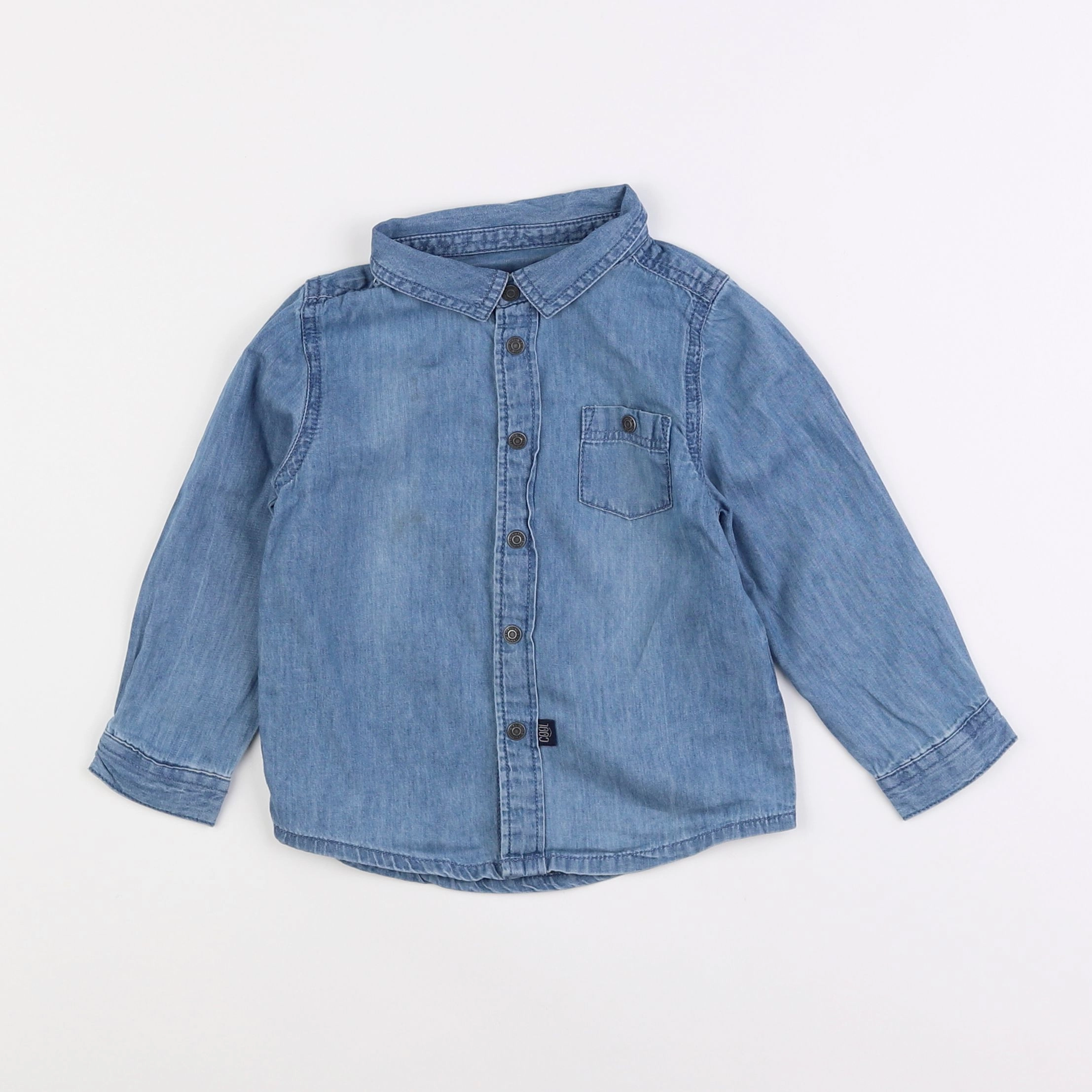 Vertbaudet - chemise bleu - 2 ans