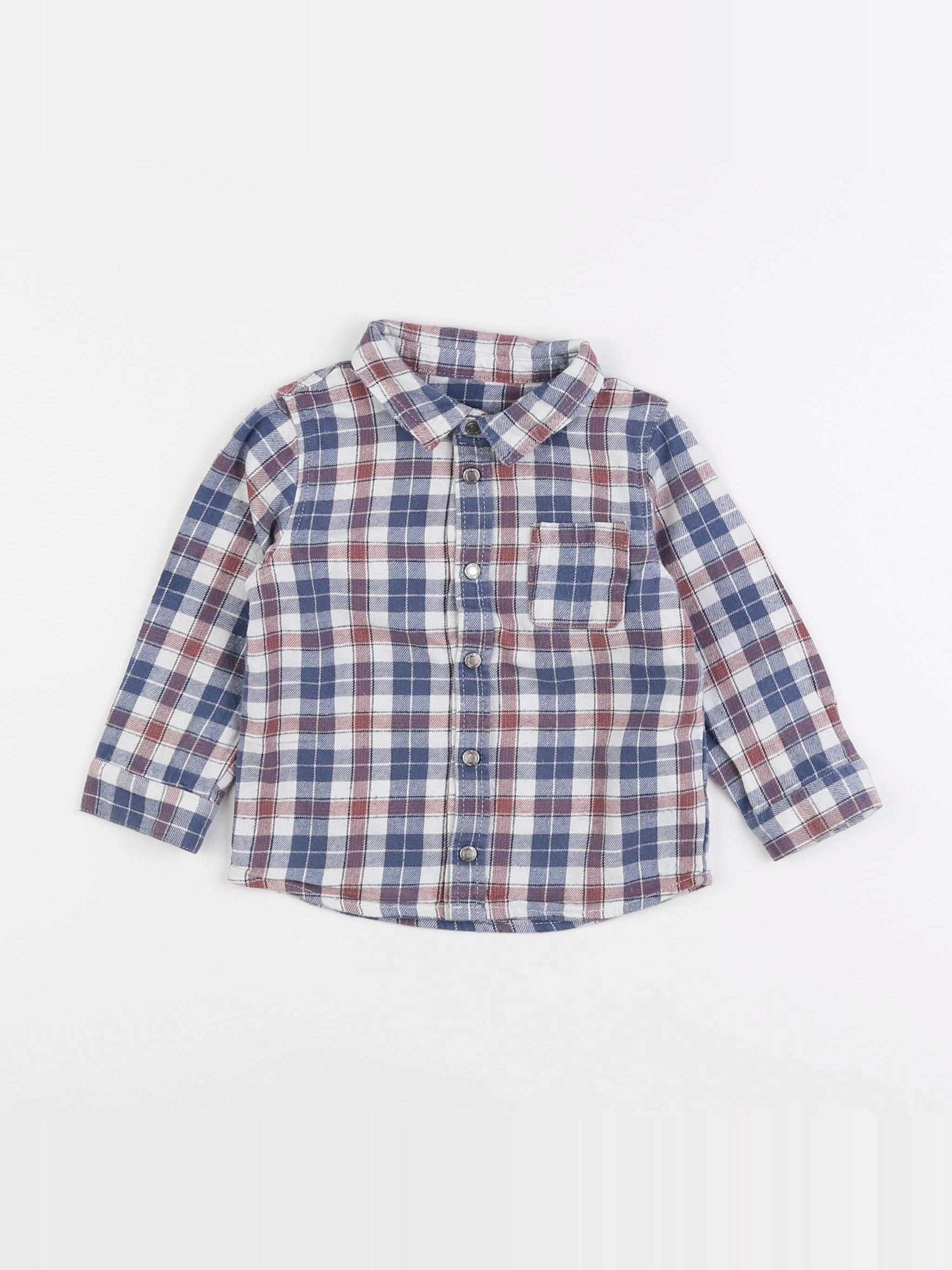 Vertbaudet - chemise bleu - 18 mois