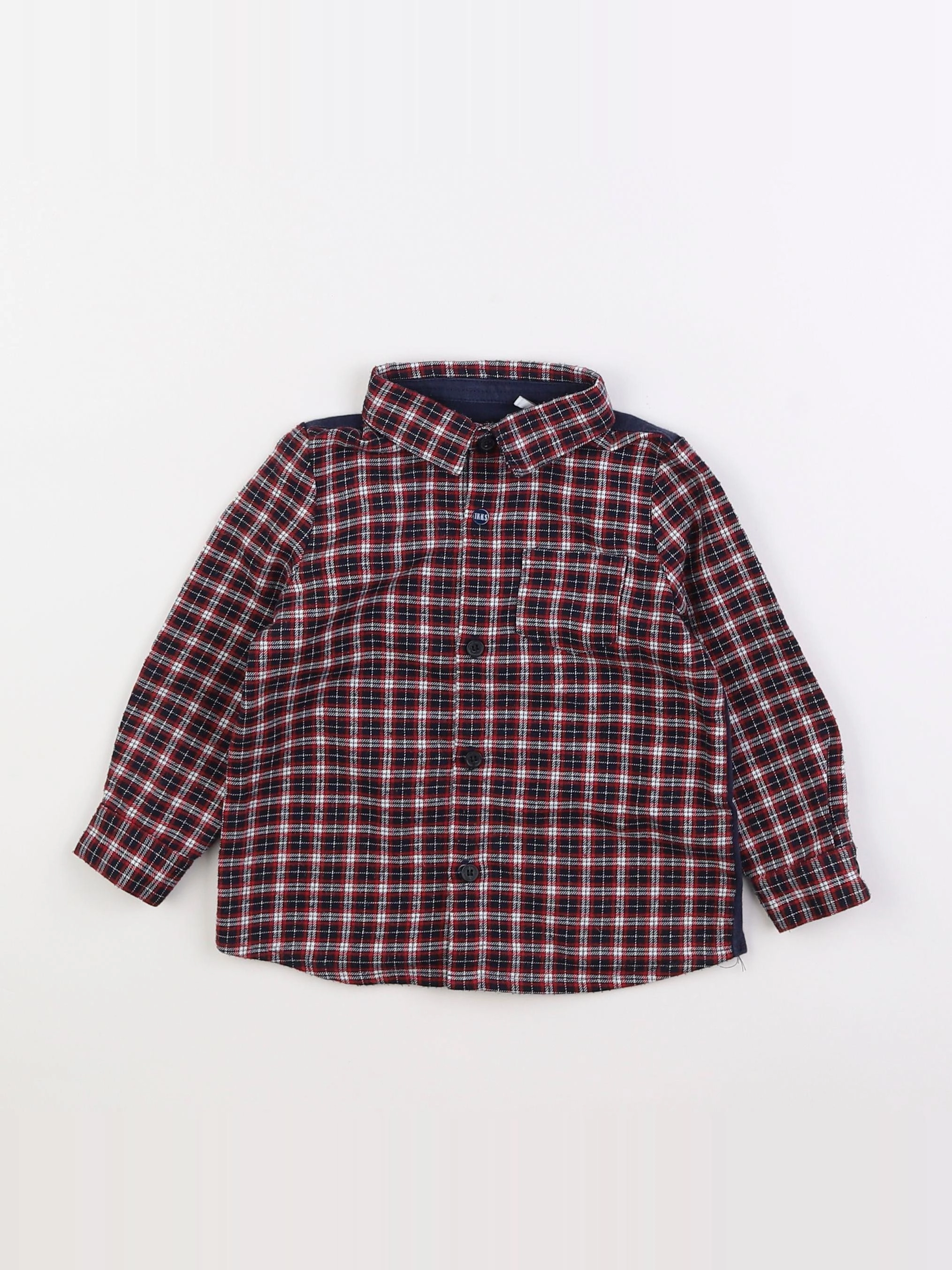 IKKS - chemise bleu, rouge - 18 mois