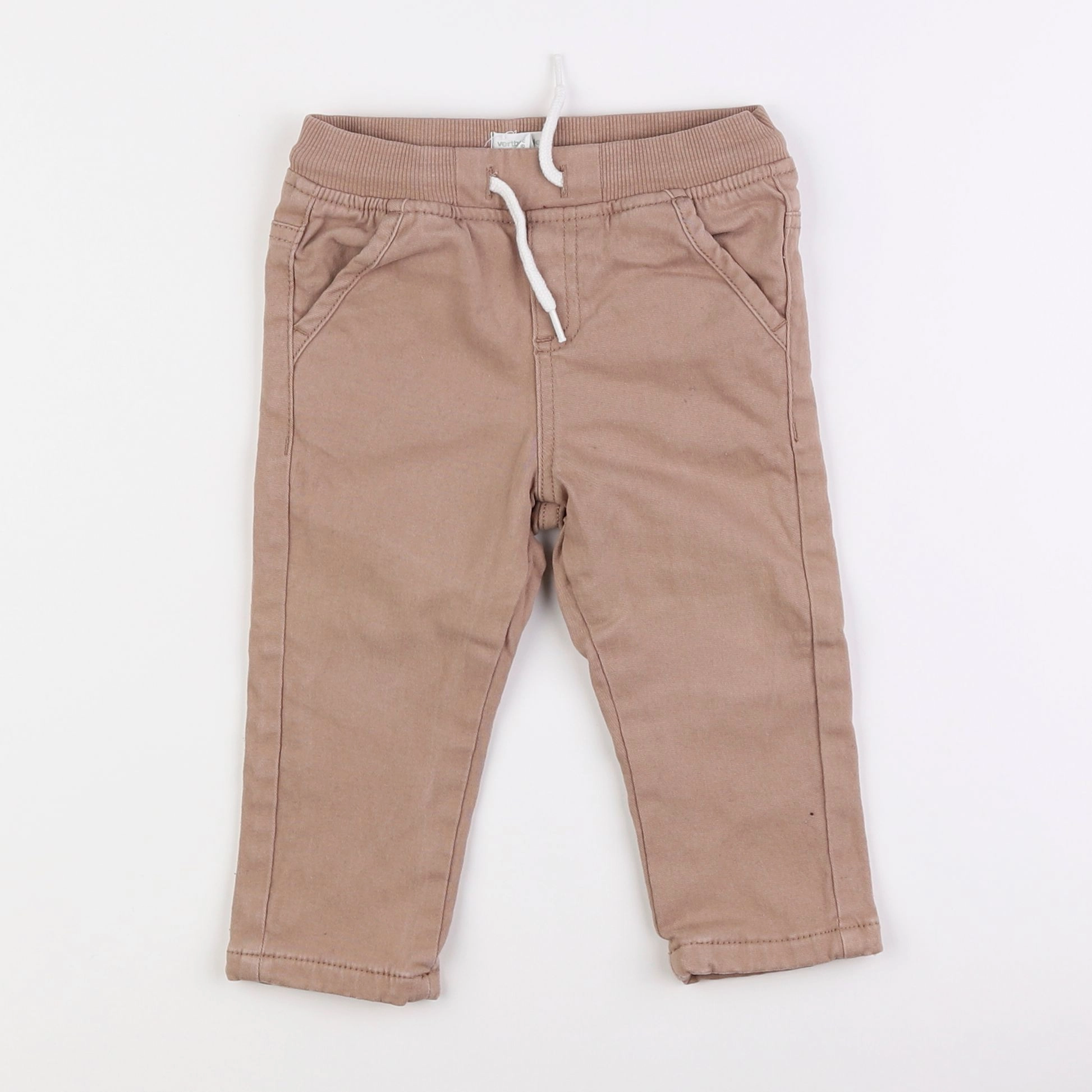 Vertbaudet - pantalon beige - 18 mois