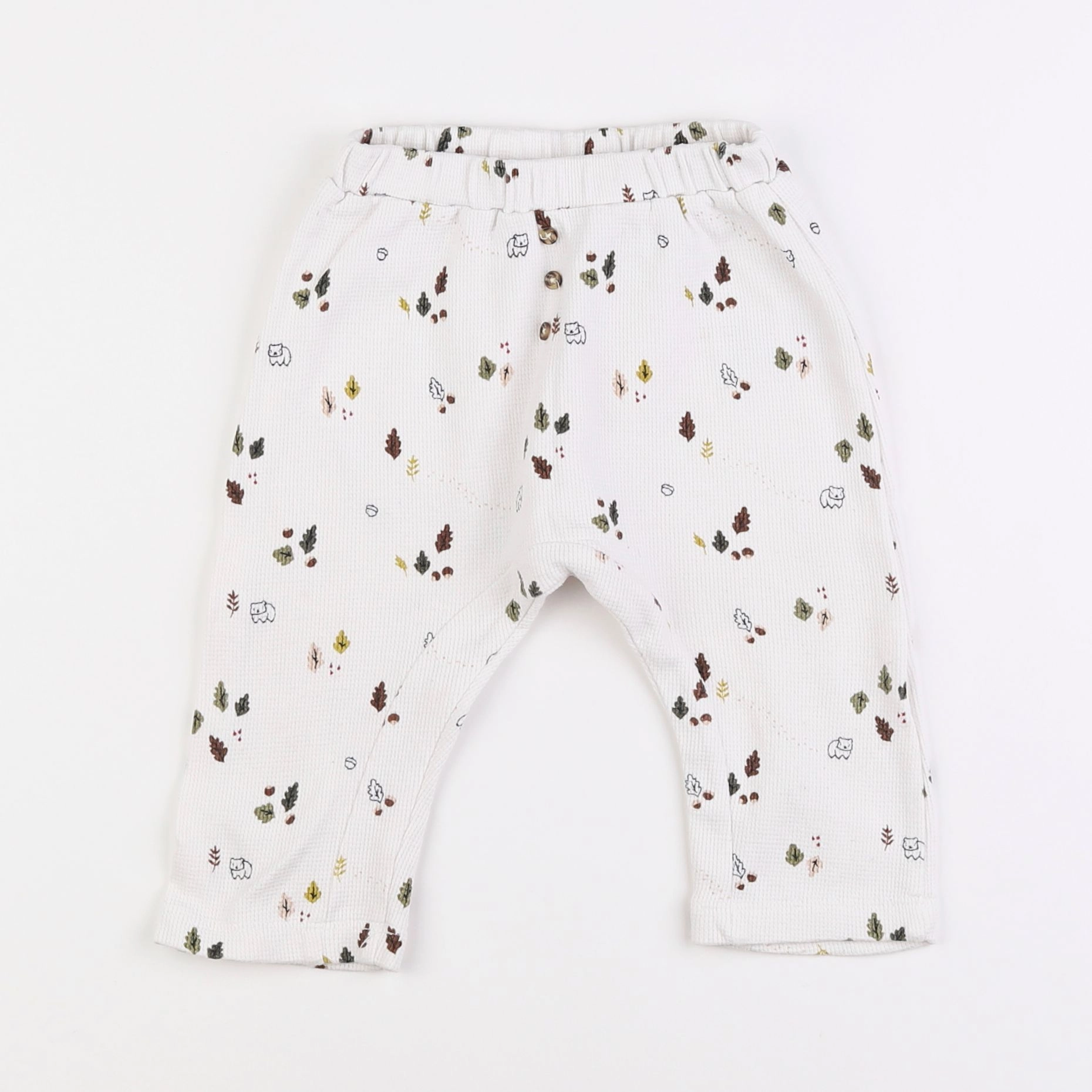 Vertbaudet - pantalon blanc - 12 mois