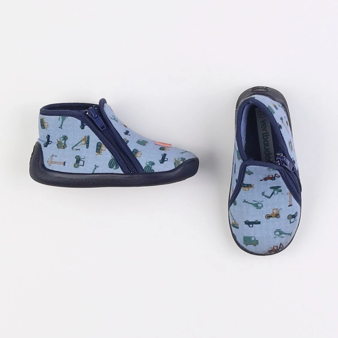 Vertbaudet - chaussons bleu - pointure 22