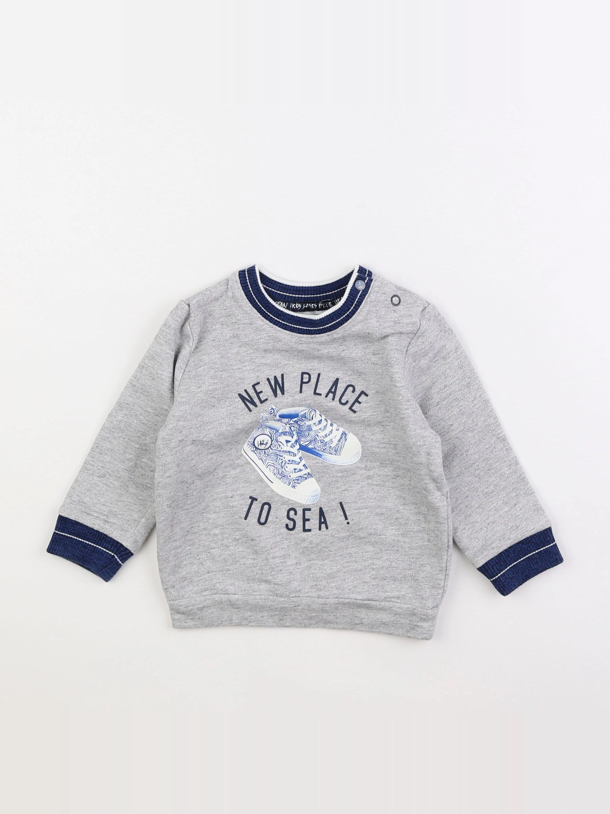 IKKS - sweat gris - 18 mois