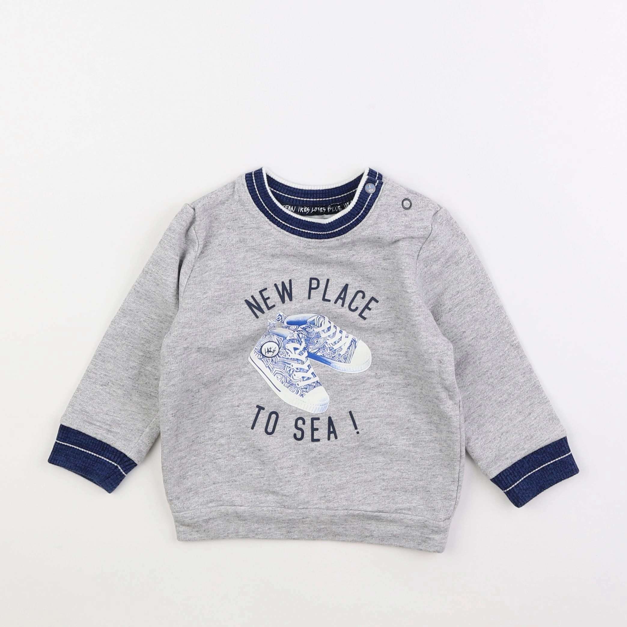 IKKS - sweat gris - 18 mois