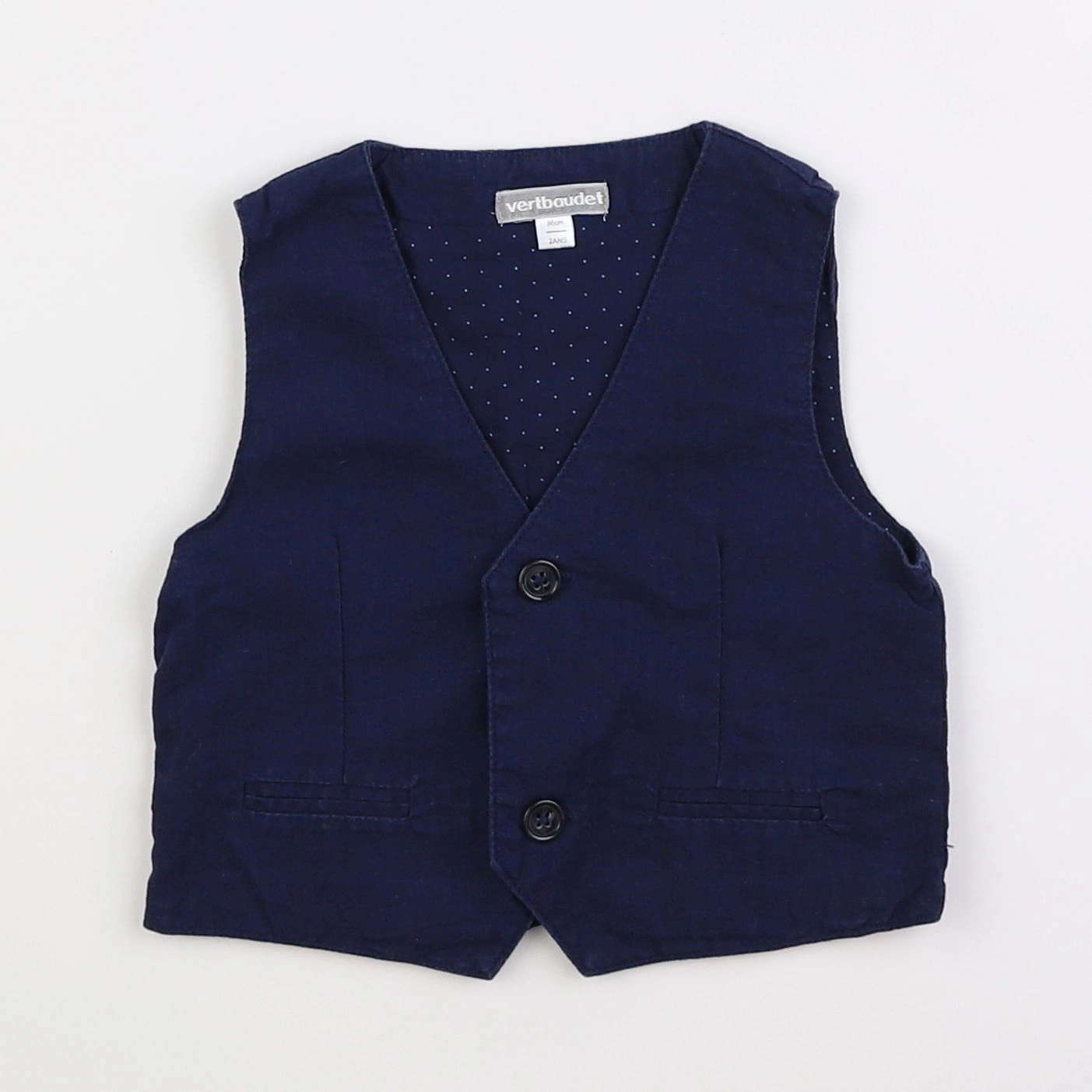 Vertbaudet - gilet bleu - 2 ans