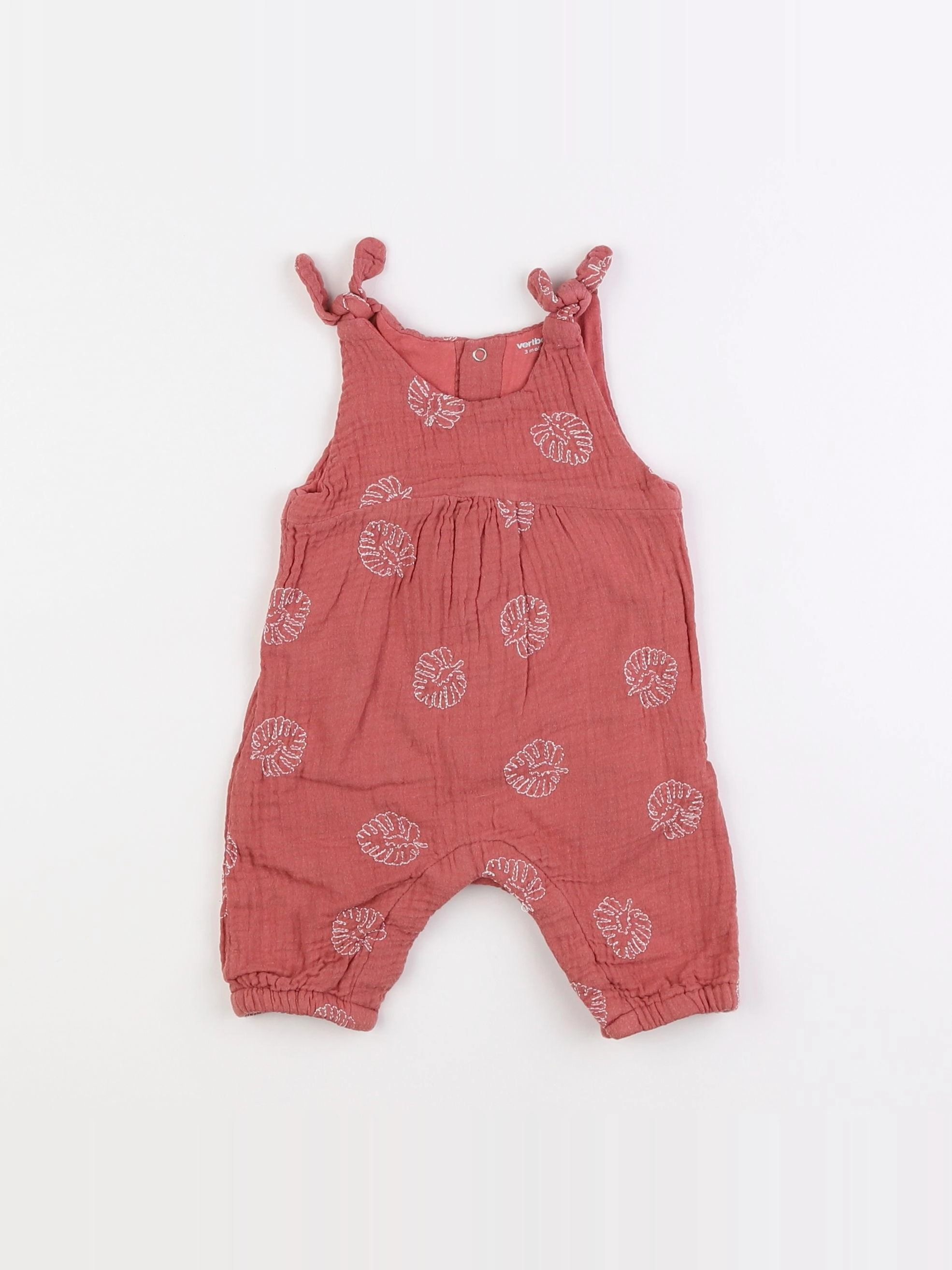 Vertbaudet - combinaison rose - 3 mois