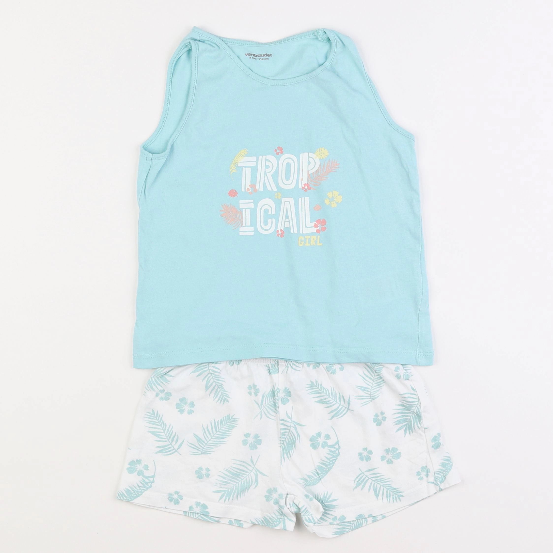 Vertbaudet - pyjama coton bleu - 5 ans