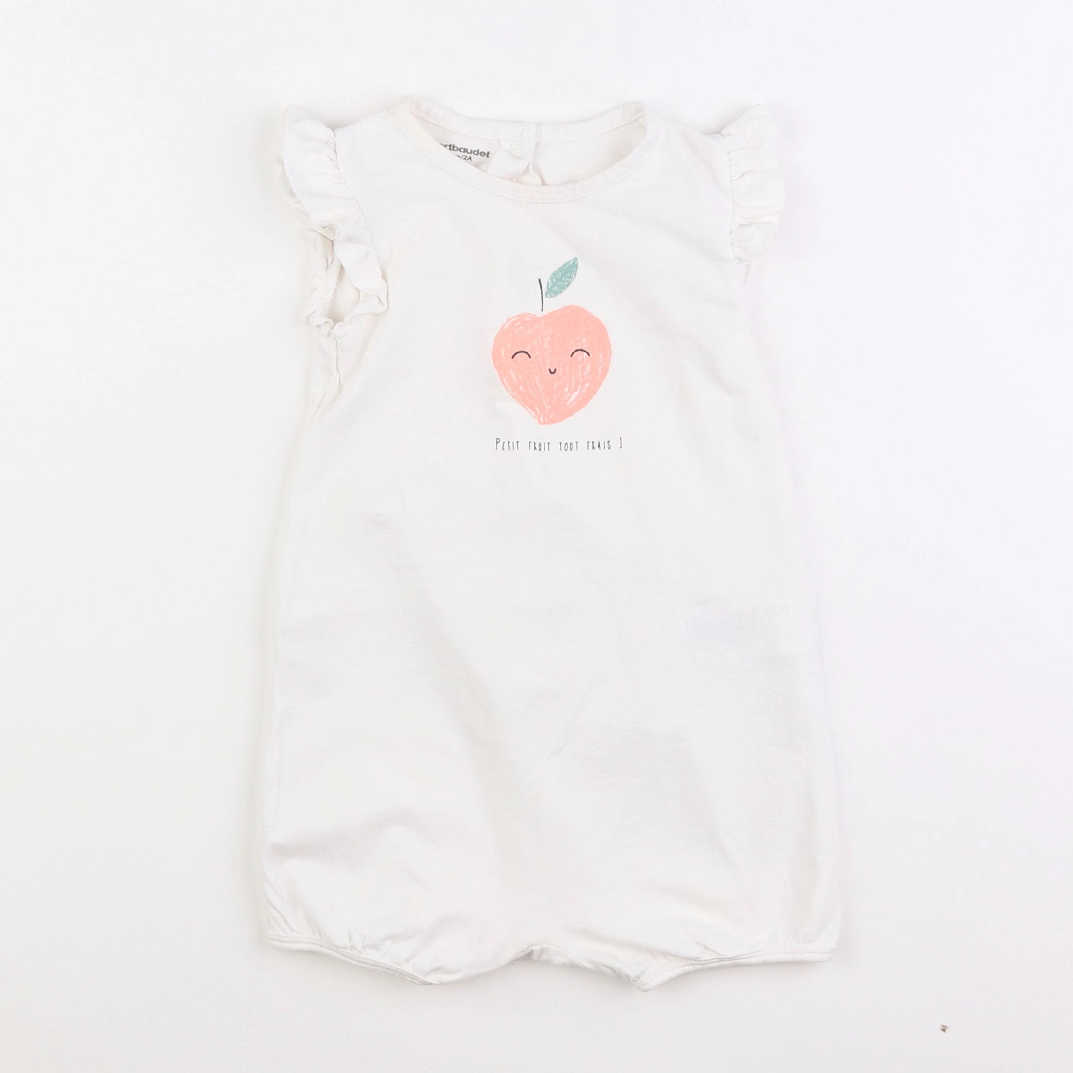 Vertbaudet - pyjama coton blanc - 2 ans