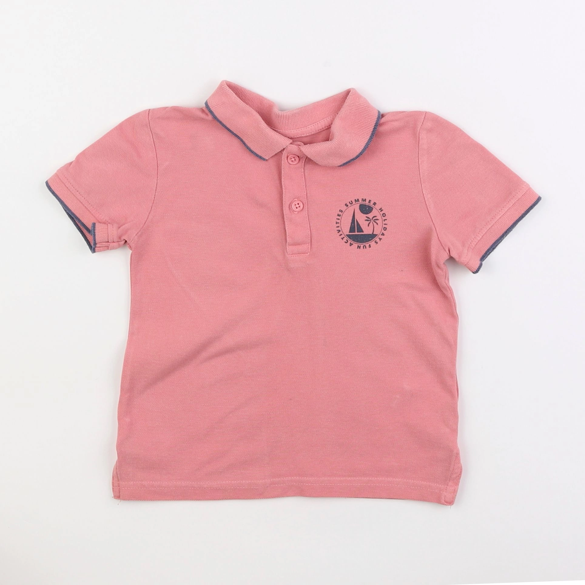 Vertbaudet - polo rose - 3 ans