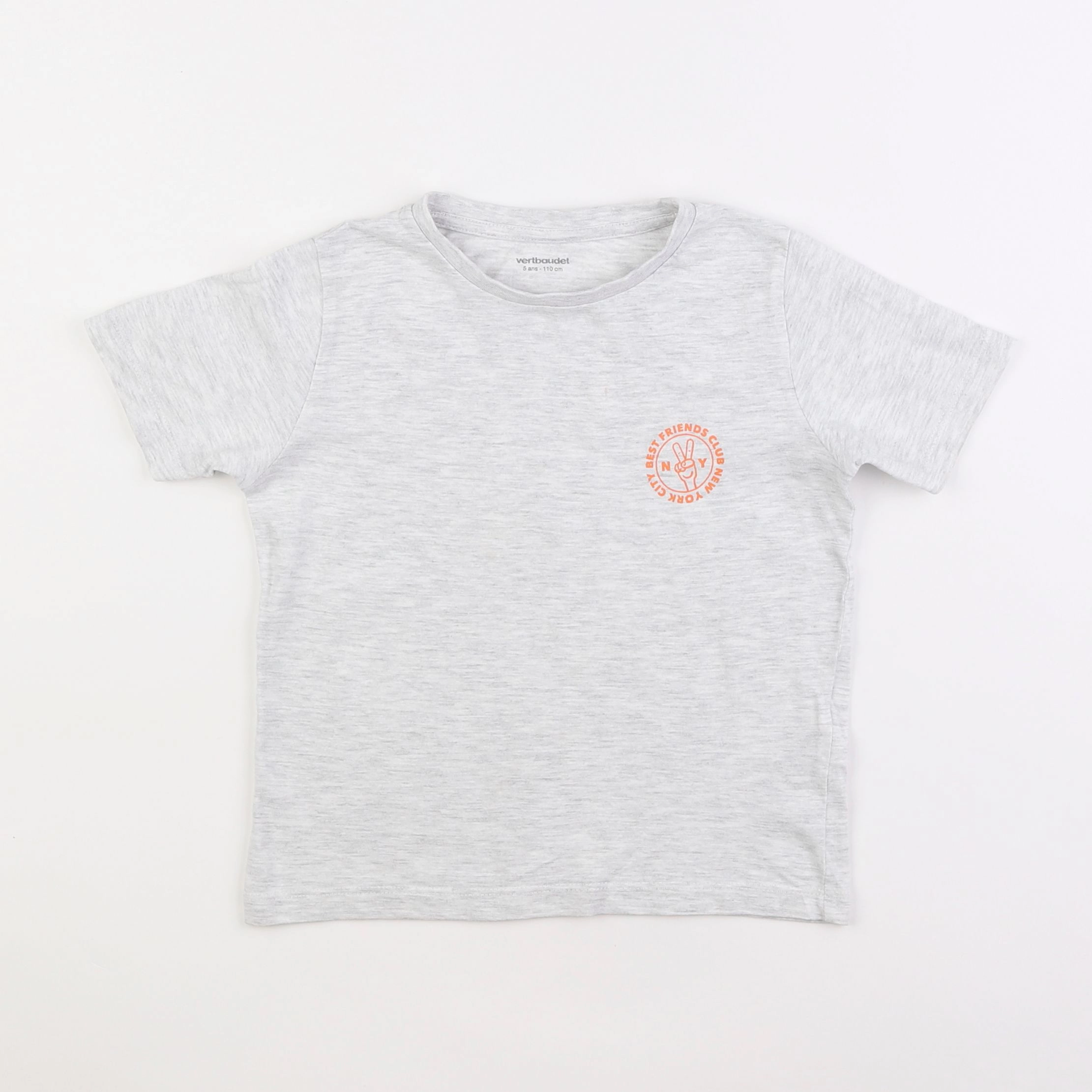 Vertbaudet - tee-shirt gris - 5 ans