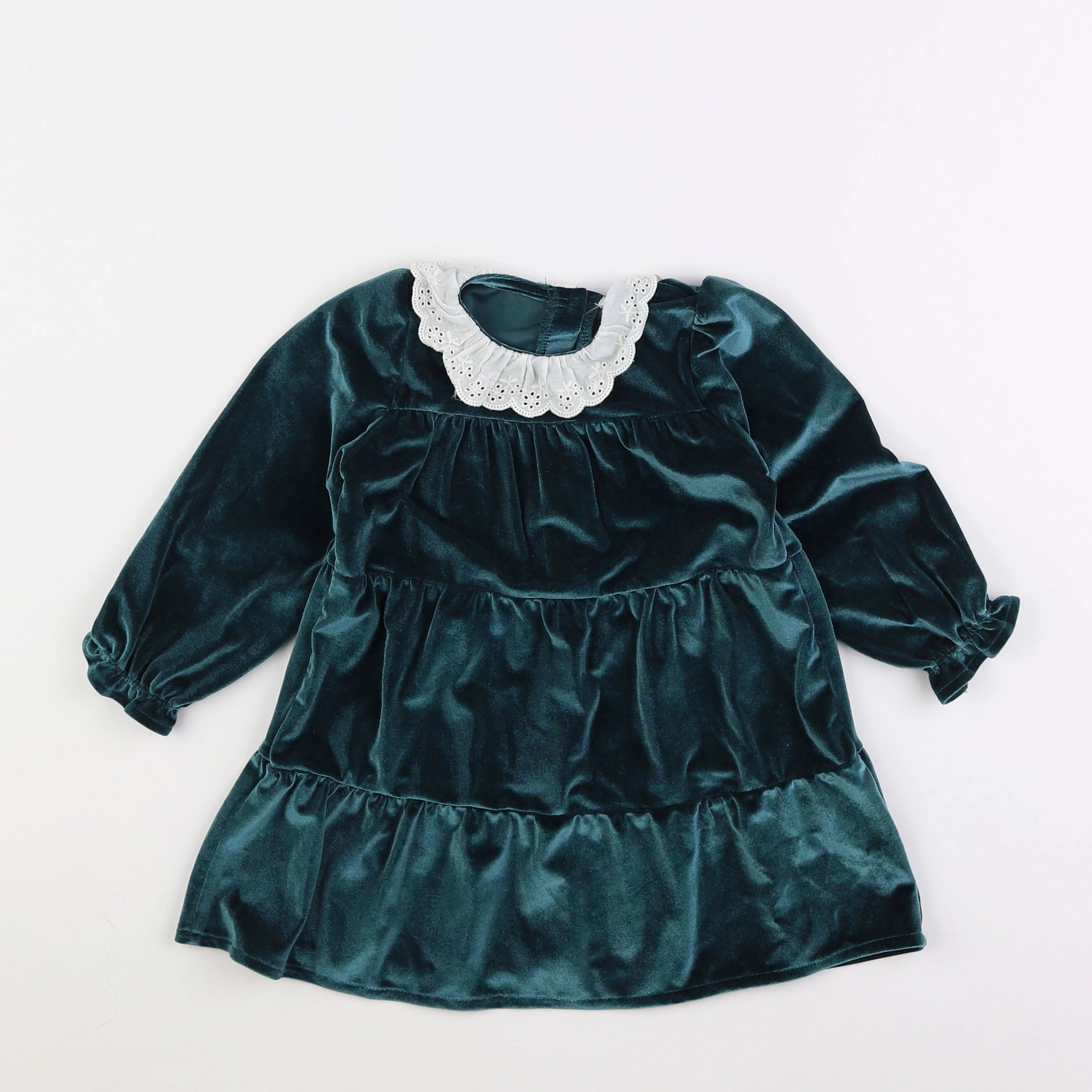 Vertbaudet - robe vert - 2 ans