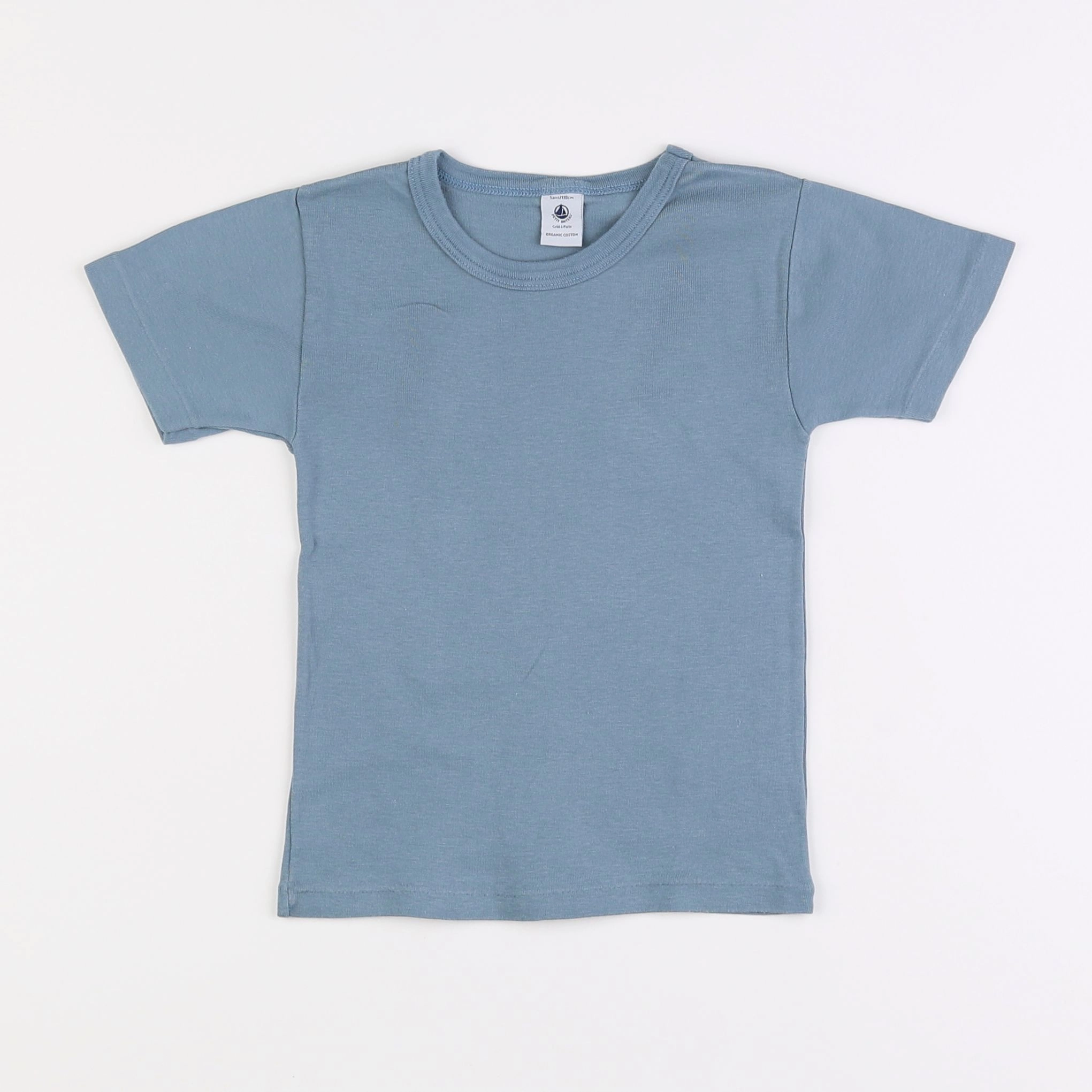 Petit Bateau - maillot de corps bleu - 5 ans