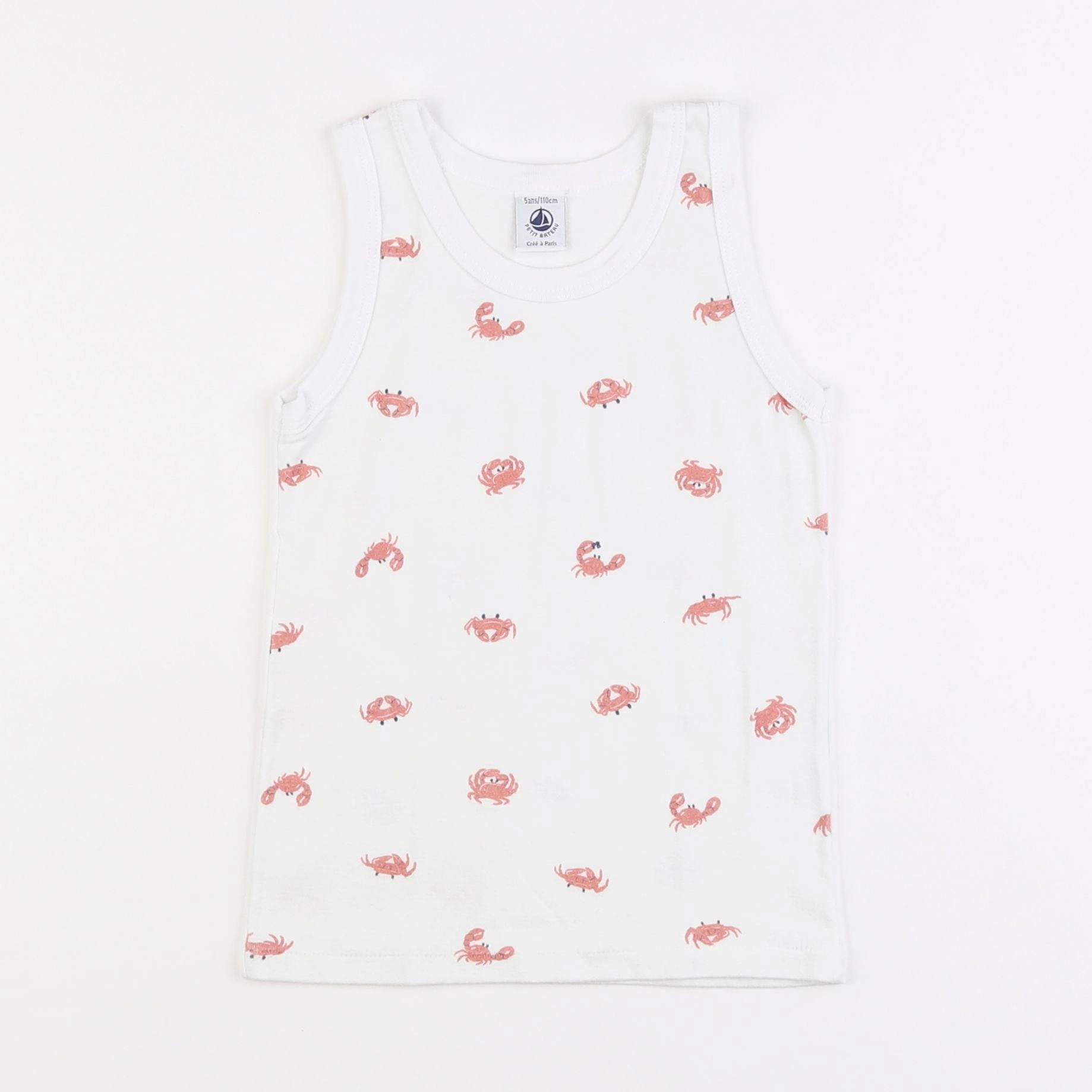 Petit Bateau - maillot de corps blanc - 5 ans