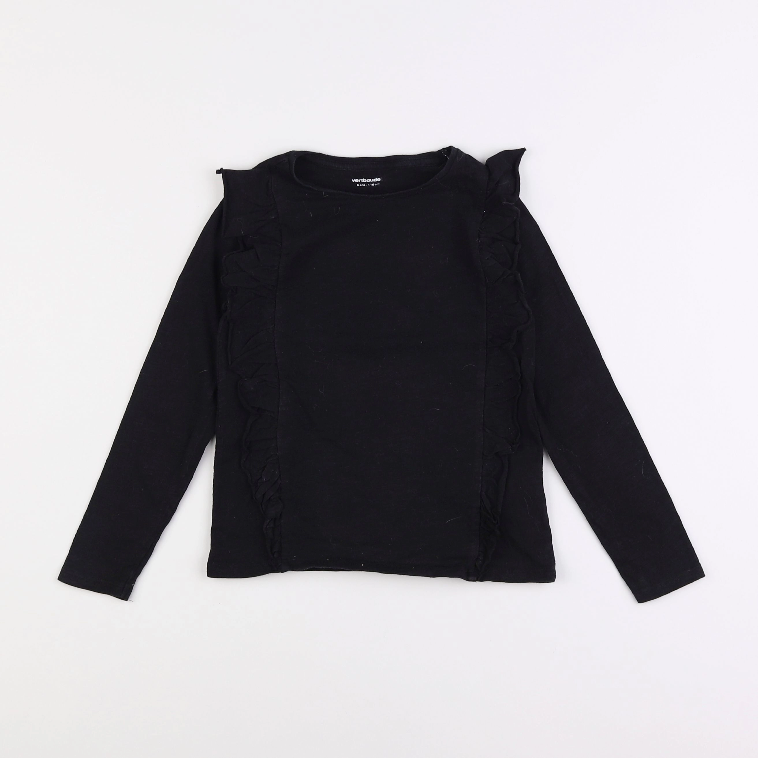 Vertbaudet - tee-shirt noir - 6 ans