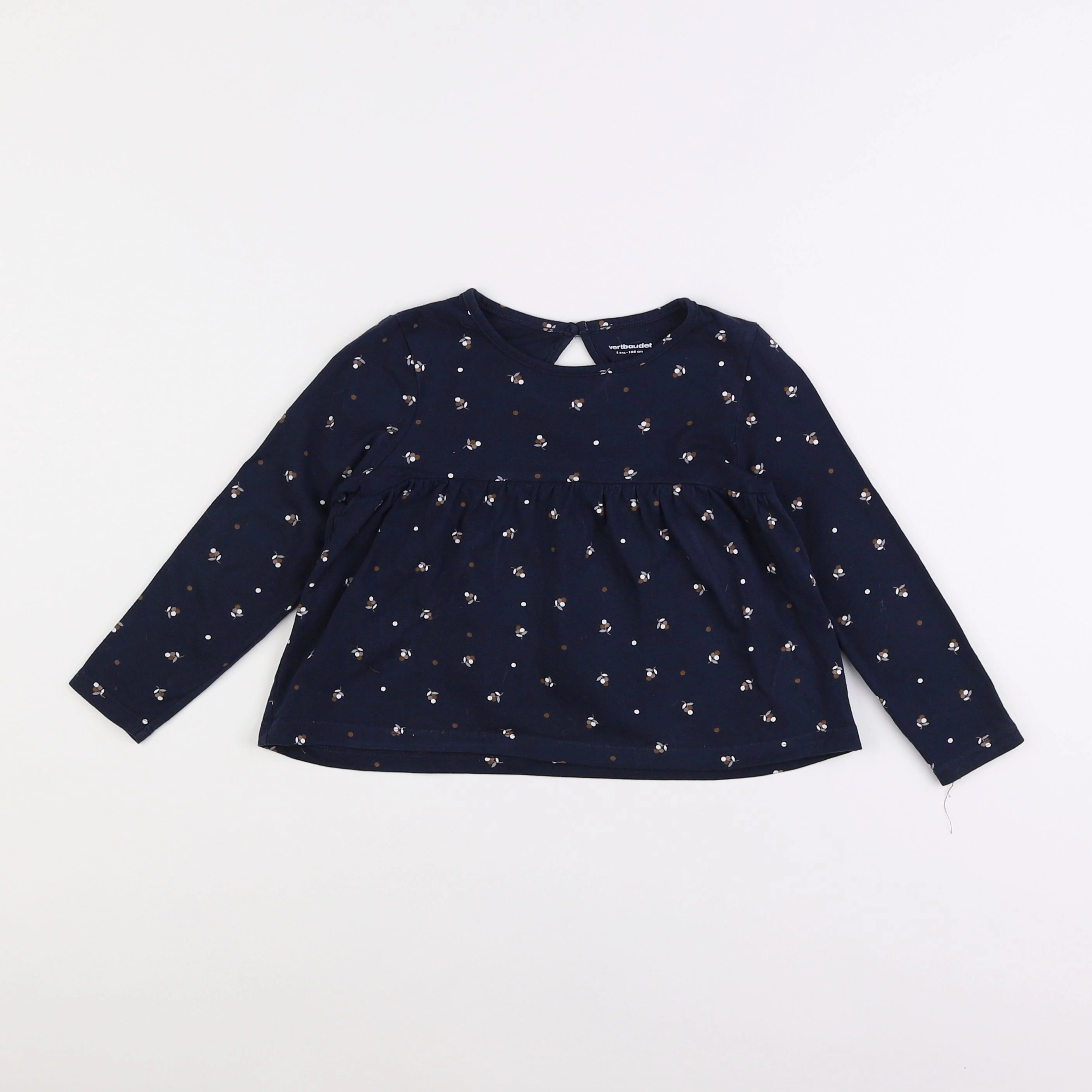 Vertbaudet - tee-shirt bleu - 5 ans