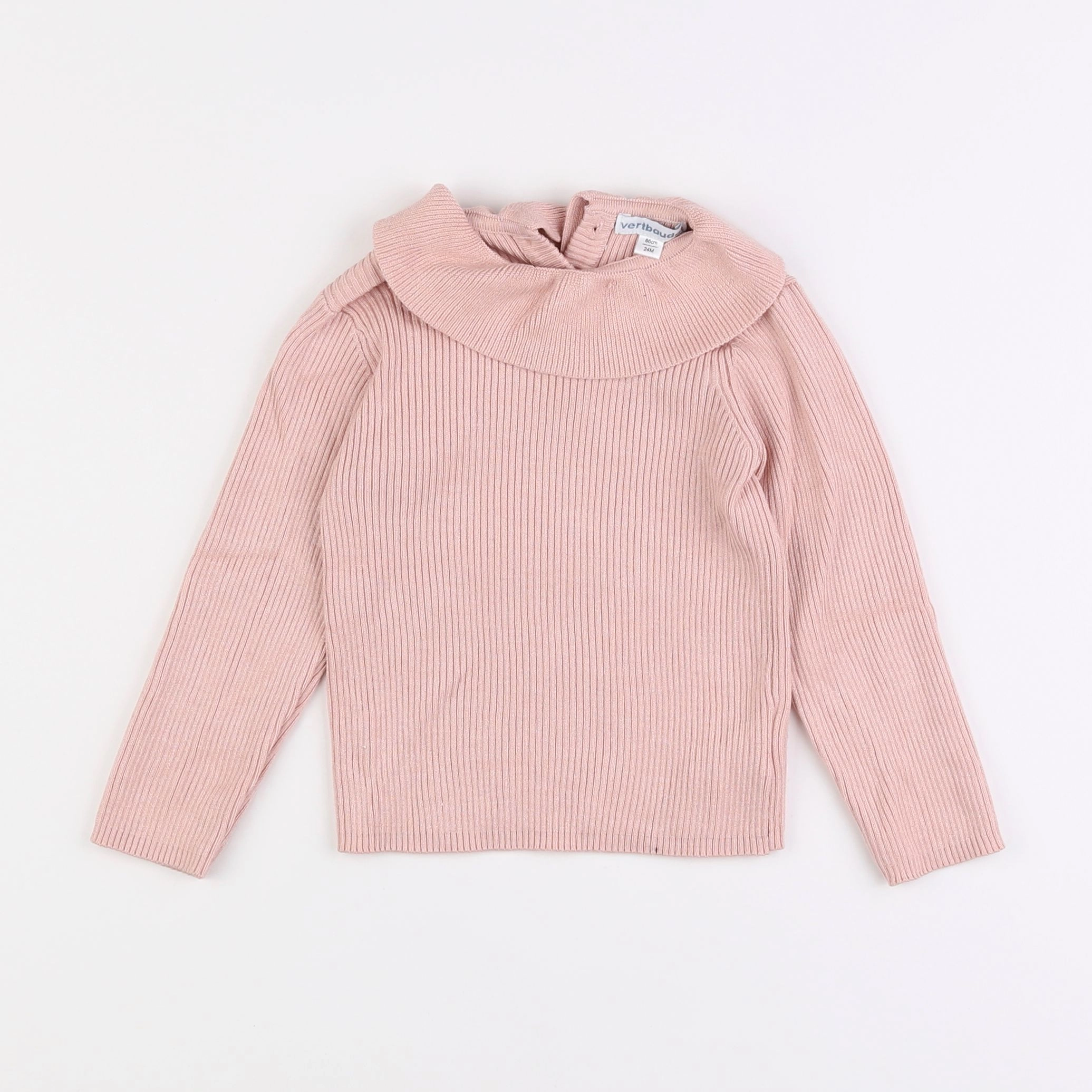 Vertbaudet - pull rose - 2 ans