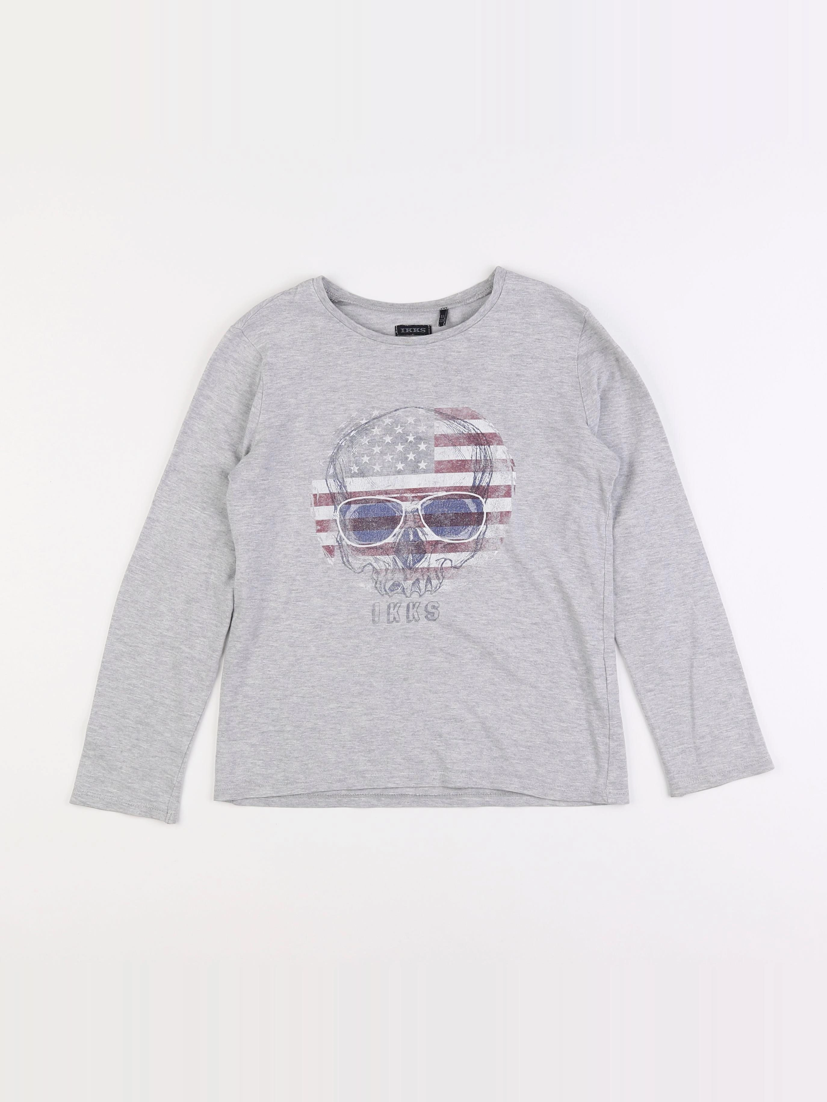 IKKS - tee-shirt gris - 8 ans