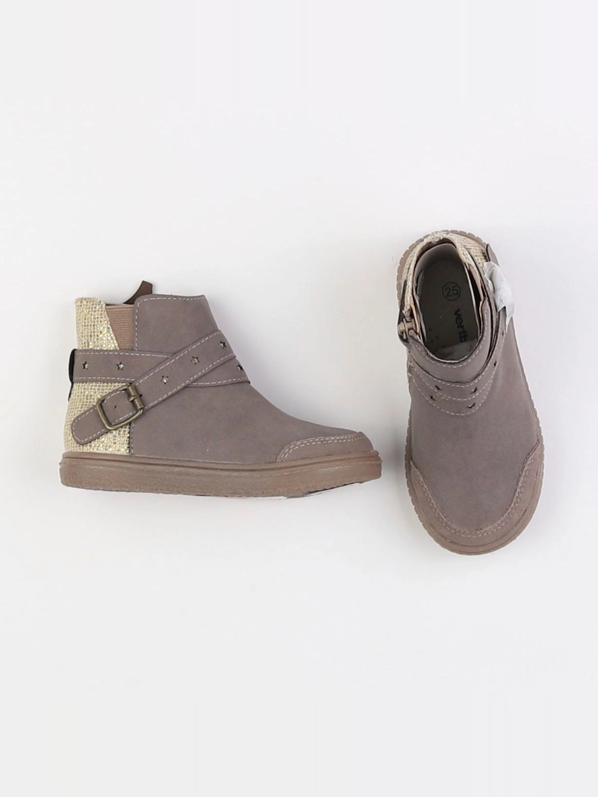 Vertbaudet - boots gris (état neuf) - pointure 24 